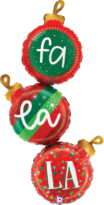 Betallic Fa La La Ornaments 43 inch Foil Shape Packaged 1ct