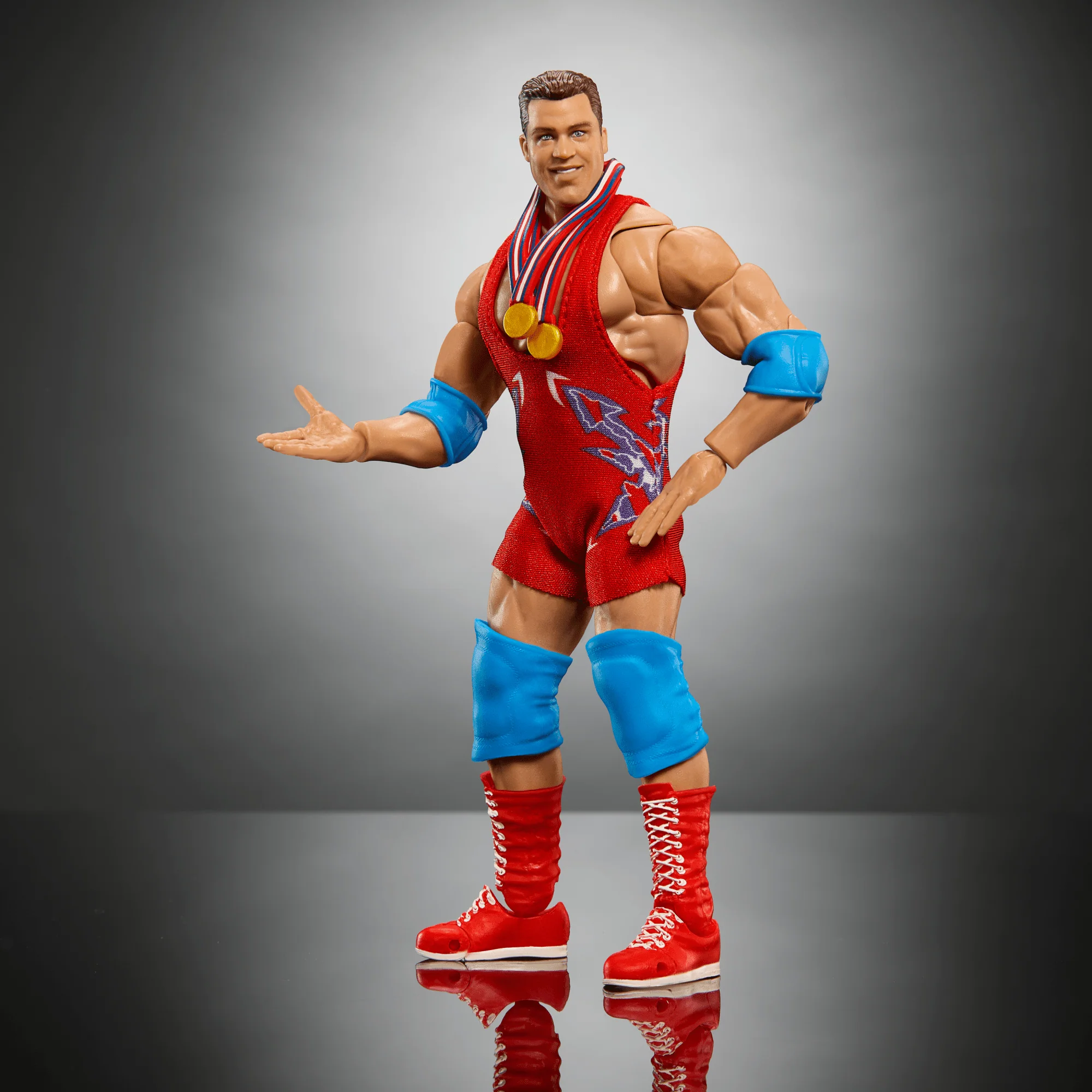 WWE Ultimate Edition Kurt Angle Action Figure & Accessories Set, 6-Inch Collectible, 30 Articulation Points