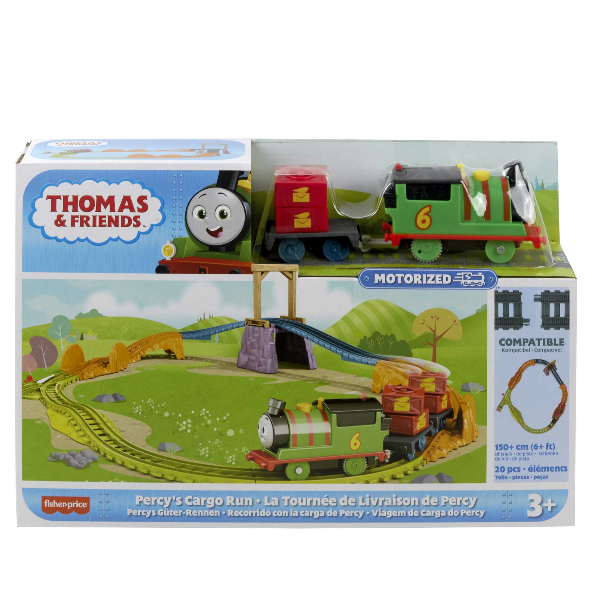 Thomas & Friends Percy's Cargo Run Motorized Toy Train & Track Set For Preschool Kids