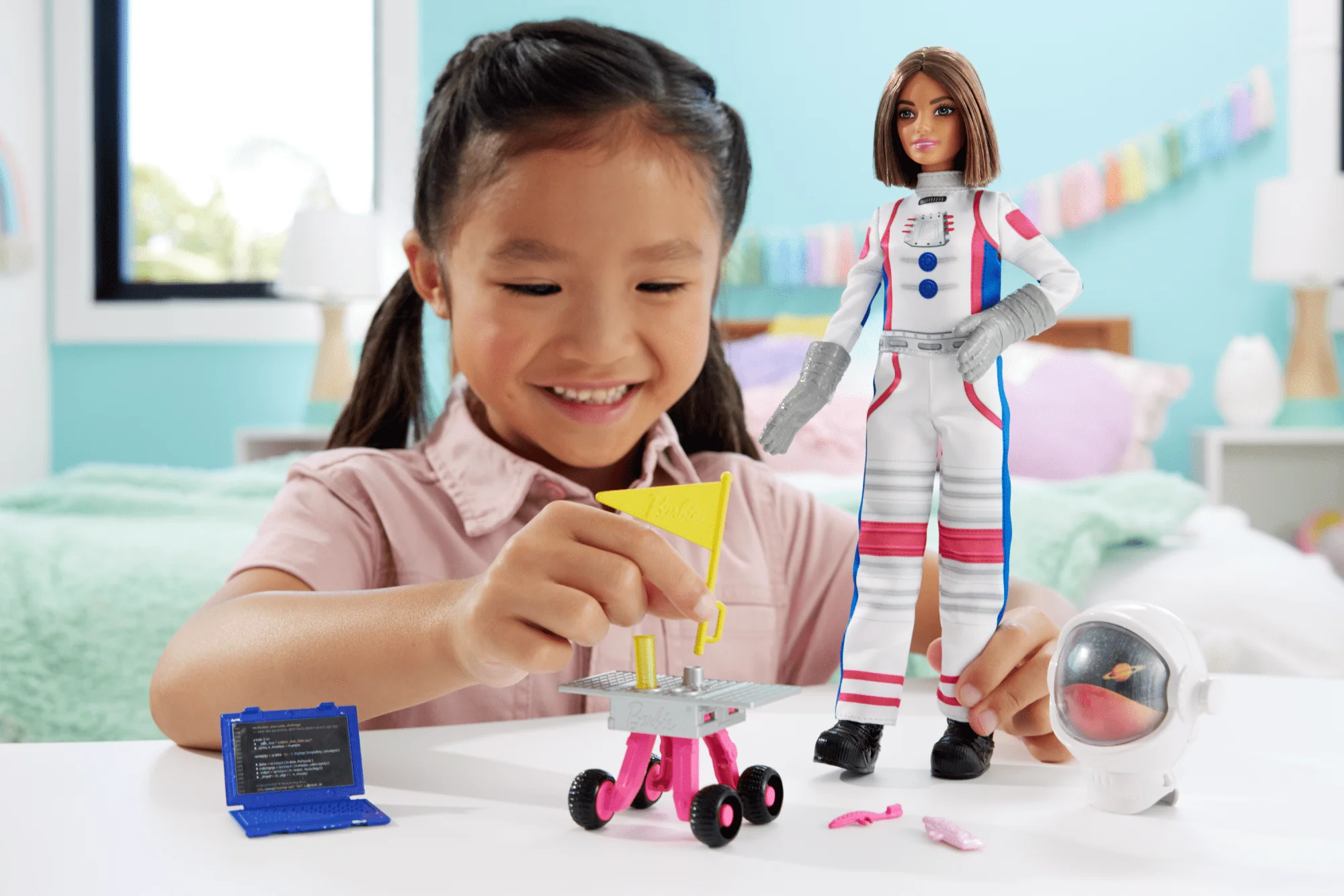 Barbie 65Th Anniversary Careers Astronaut Doll & 10 Accessories Including Rolling Rover & Space Helmet