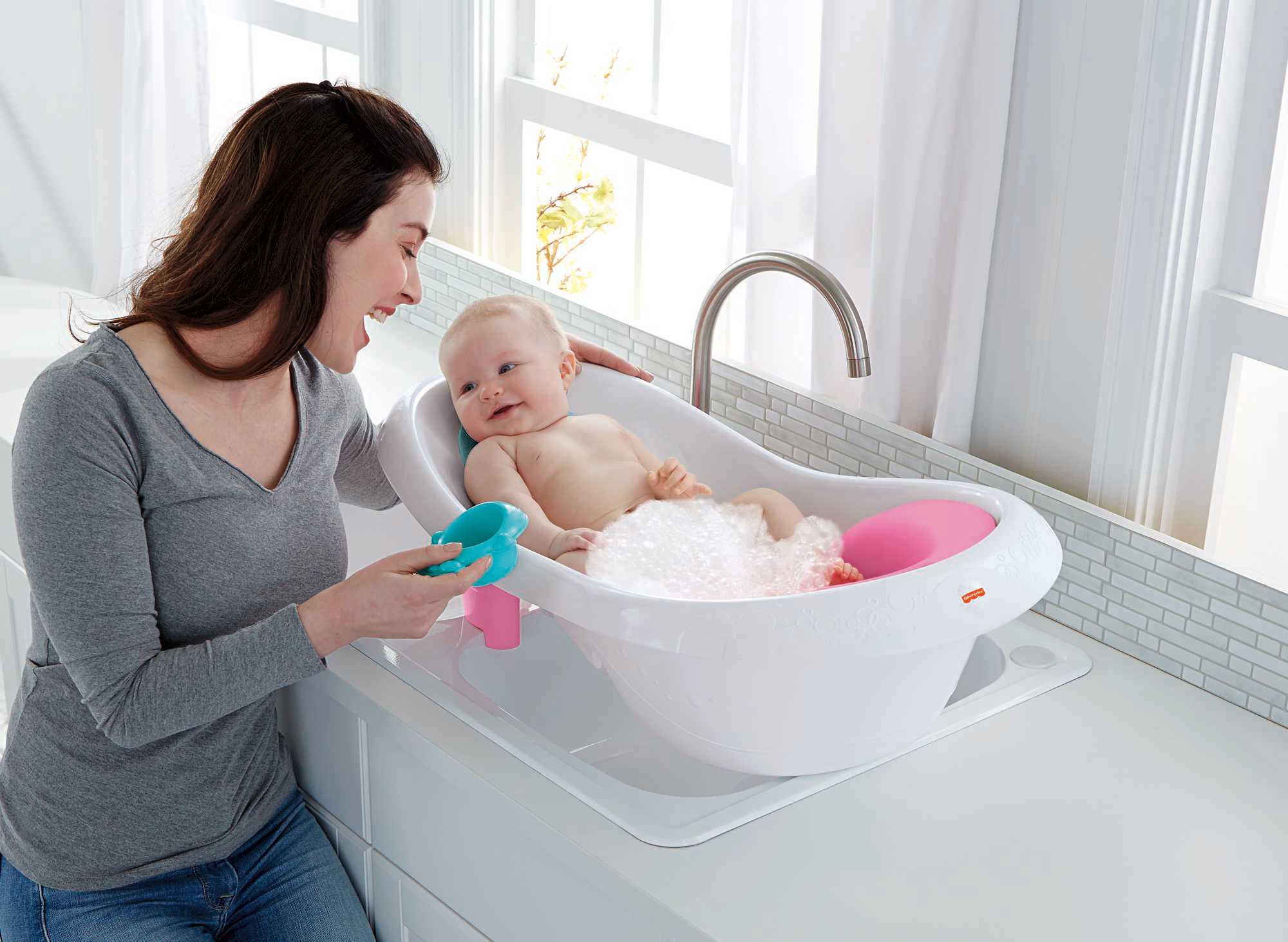 Fisher-Price 4-In-1 Sling 'n Seat Baby Bath Tub  Pink