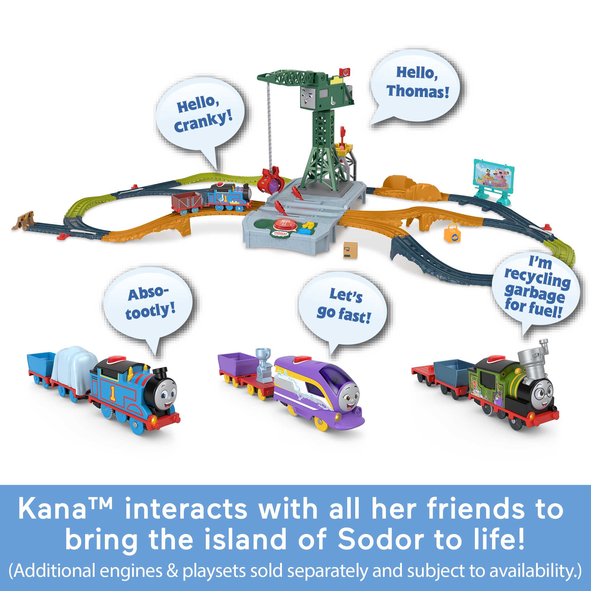 Thomas & Friends Talking Kana Toy Train, Motorized Engine With Phrases & Sounds