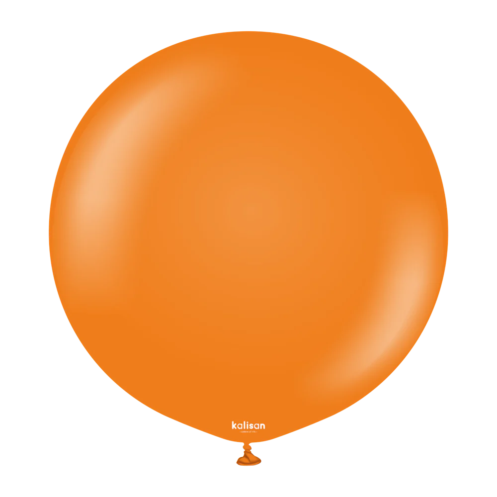 24 inch Kalisan Standard Orange Latex Balloons 2ct