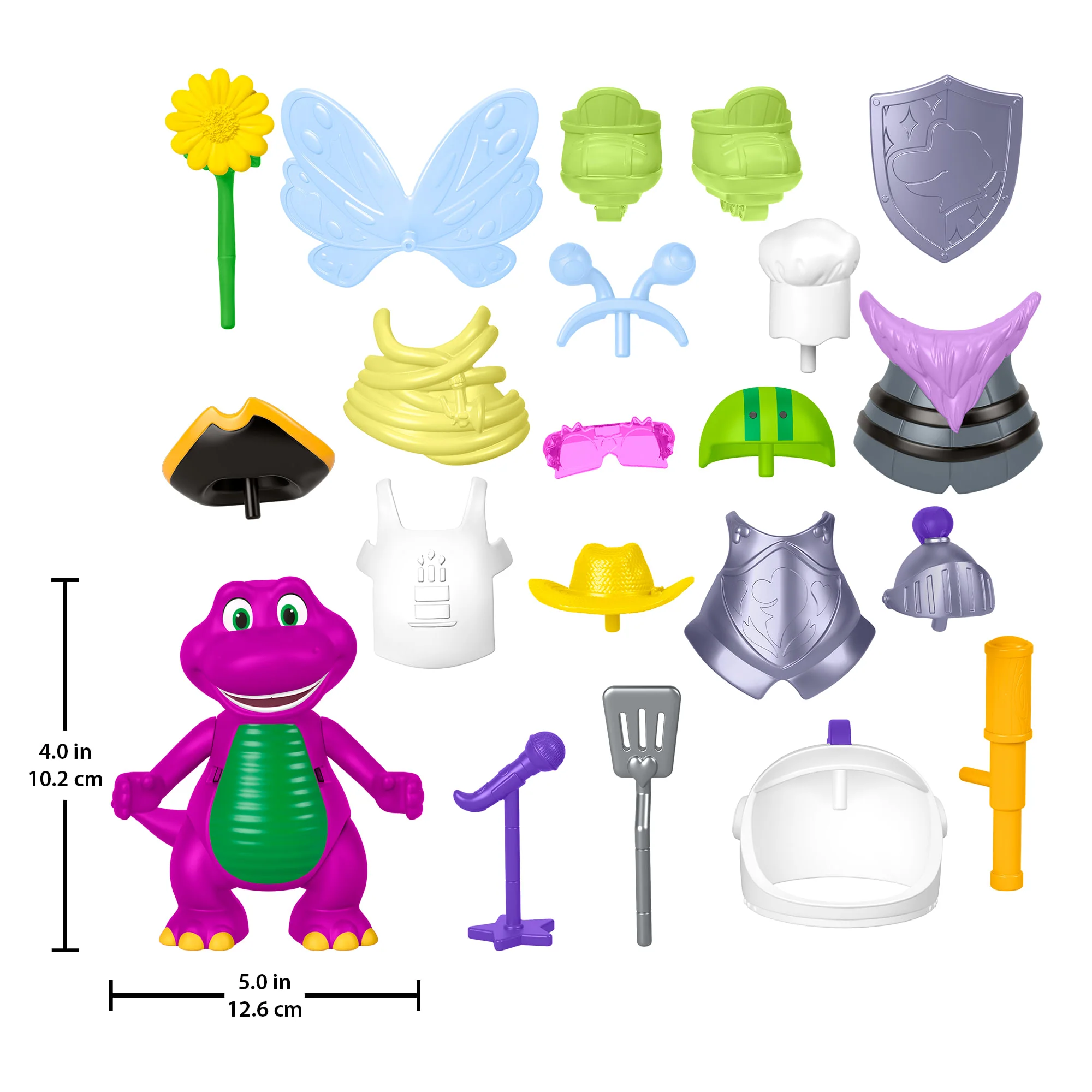 Fisher-Price Barney's World Dress Up Barney Set, 1 Figure & 20 Pieces