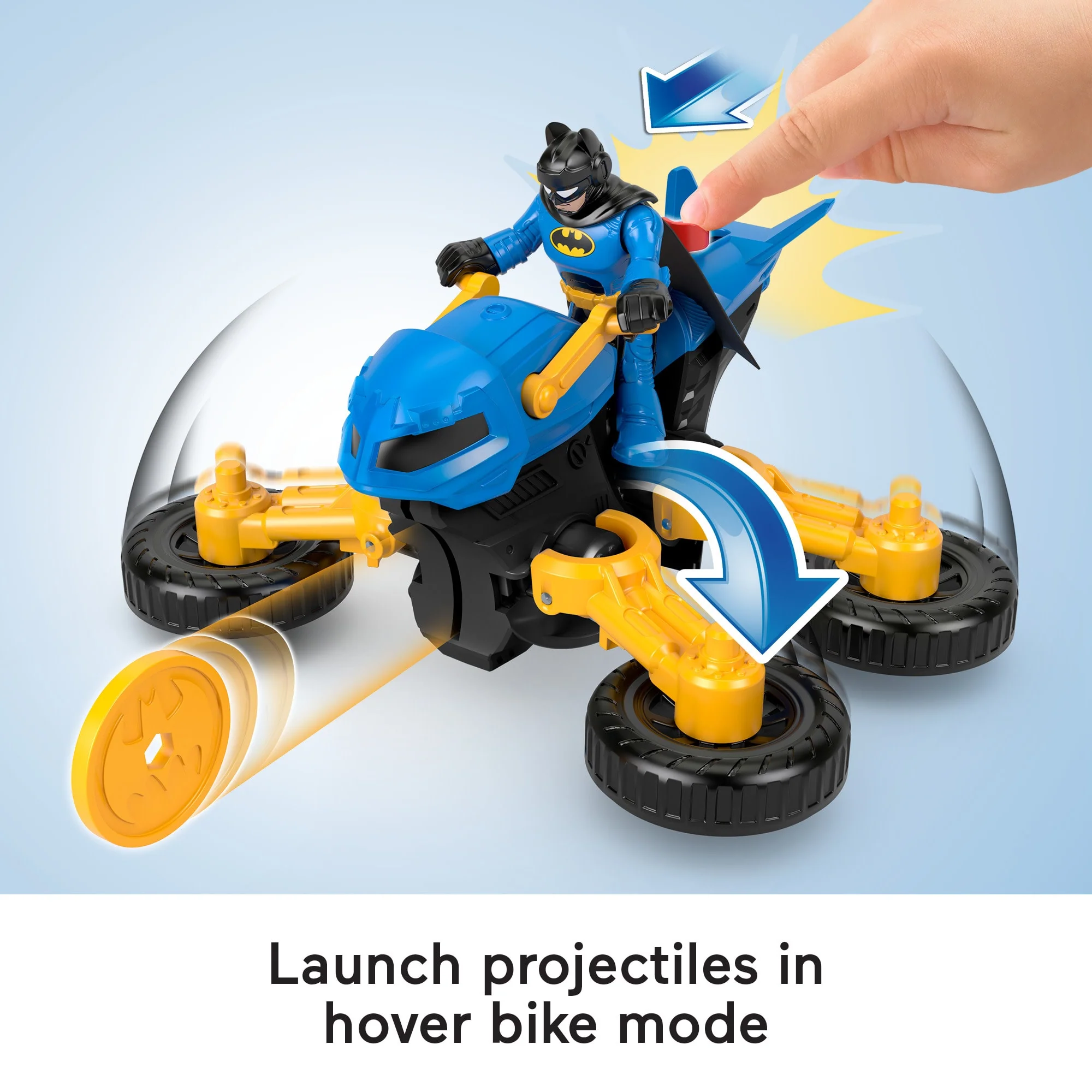 Imaginext DC Super Friends Batman Toy Figure & Transforming Batcycle, Preschool Toys
