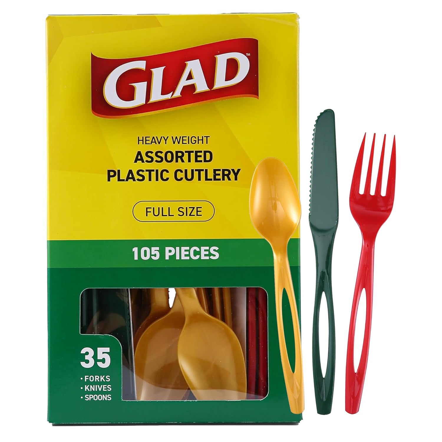 Glad, 240 Count (Pack of 1), Clear Assorted Cutlery