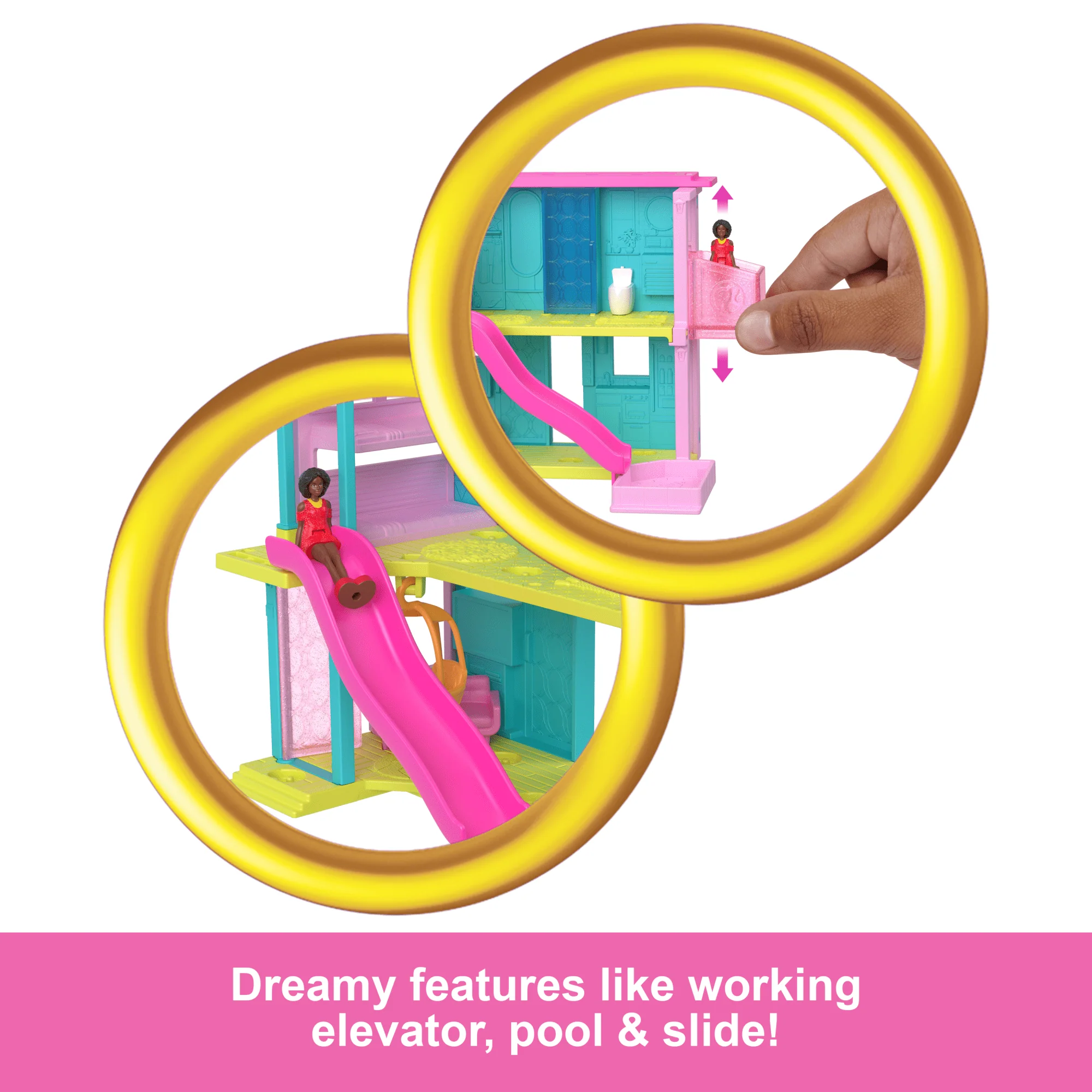 Barbie Mini Barbieland Doll House Playsets With 1.5-inch Doll, Furniture & Accessories