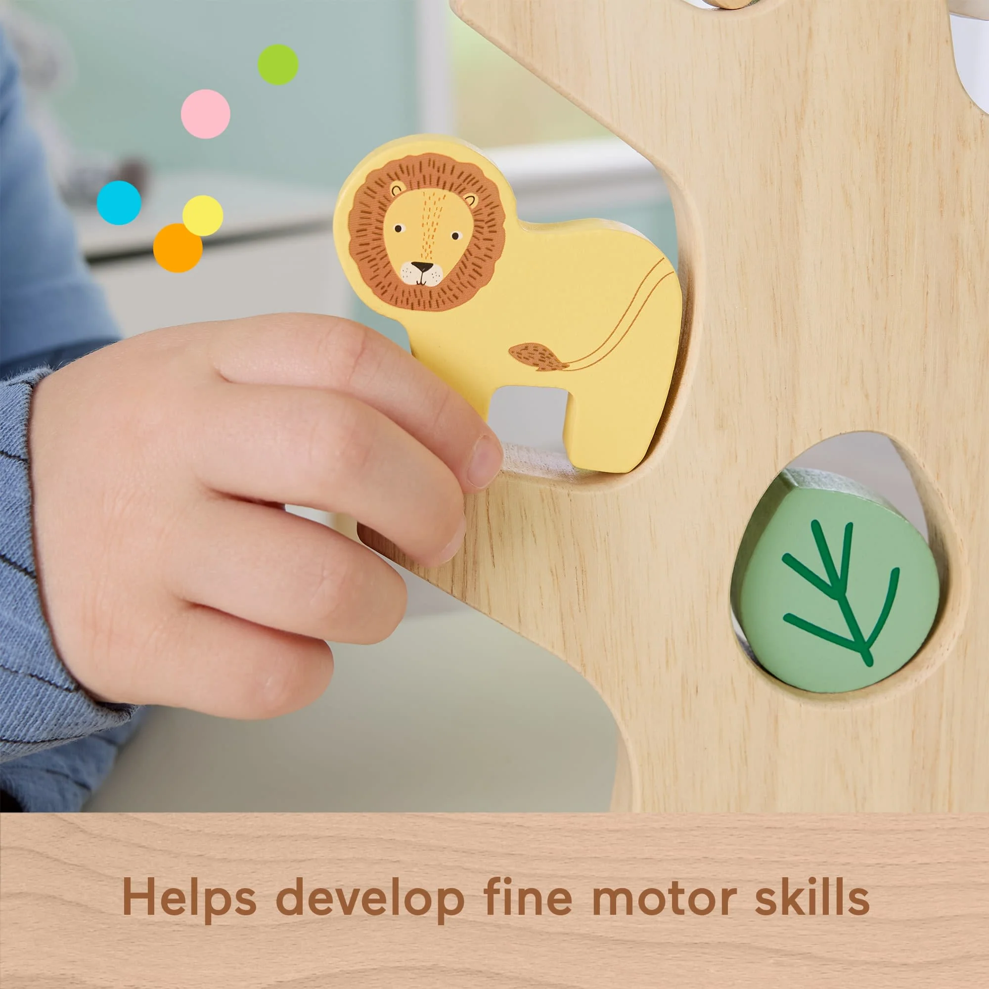 Fisher-Price Wooden Balance Tree Preschool Stacking Activity Toy, 10 Wood Pieces