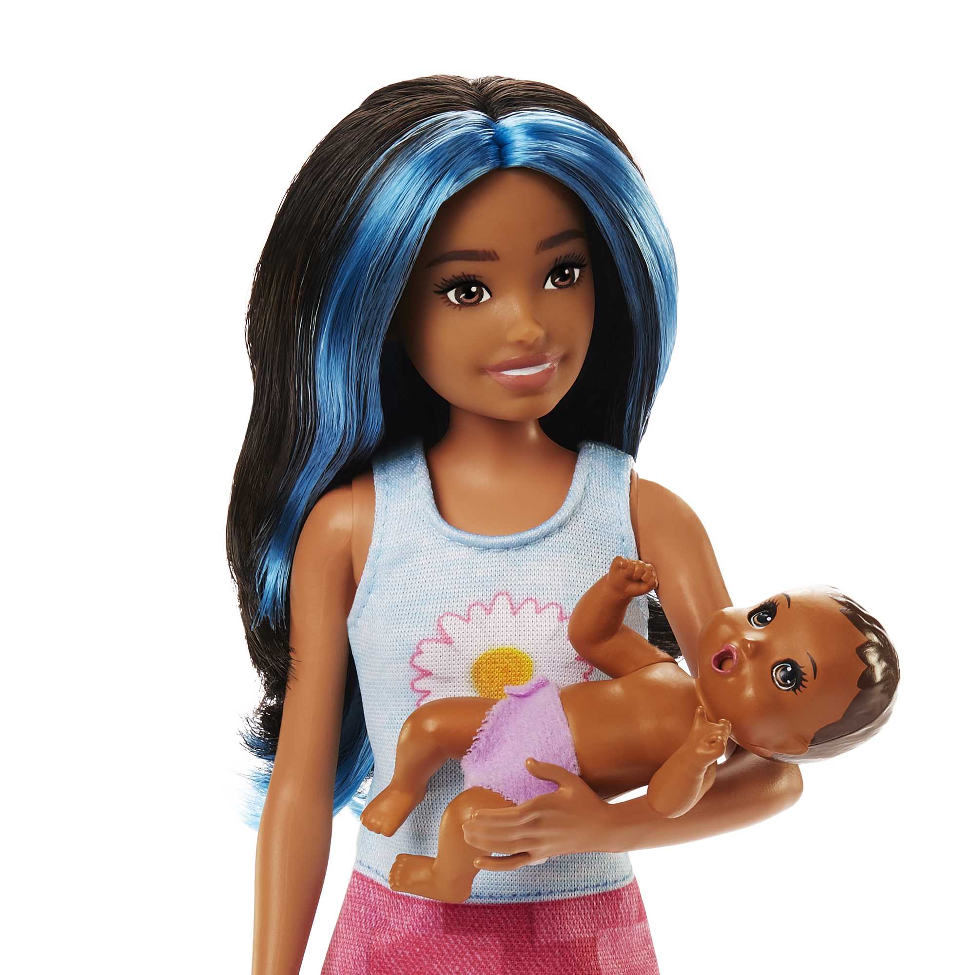 Barbie Skipper Babysitters Playset With Friend Doll, Baby Doll With Sleepy Eyes, Crib And Accessories