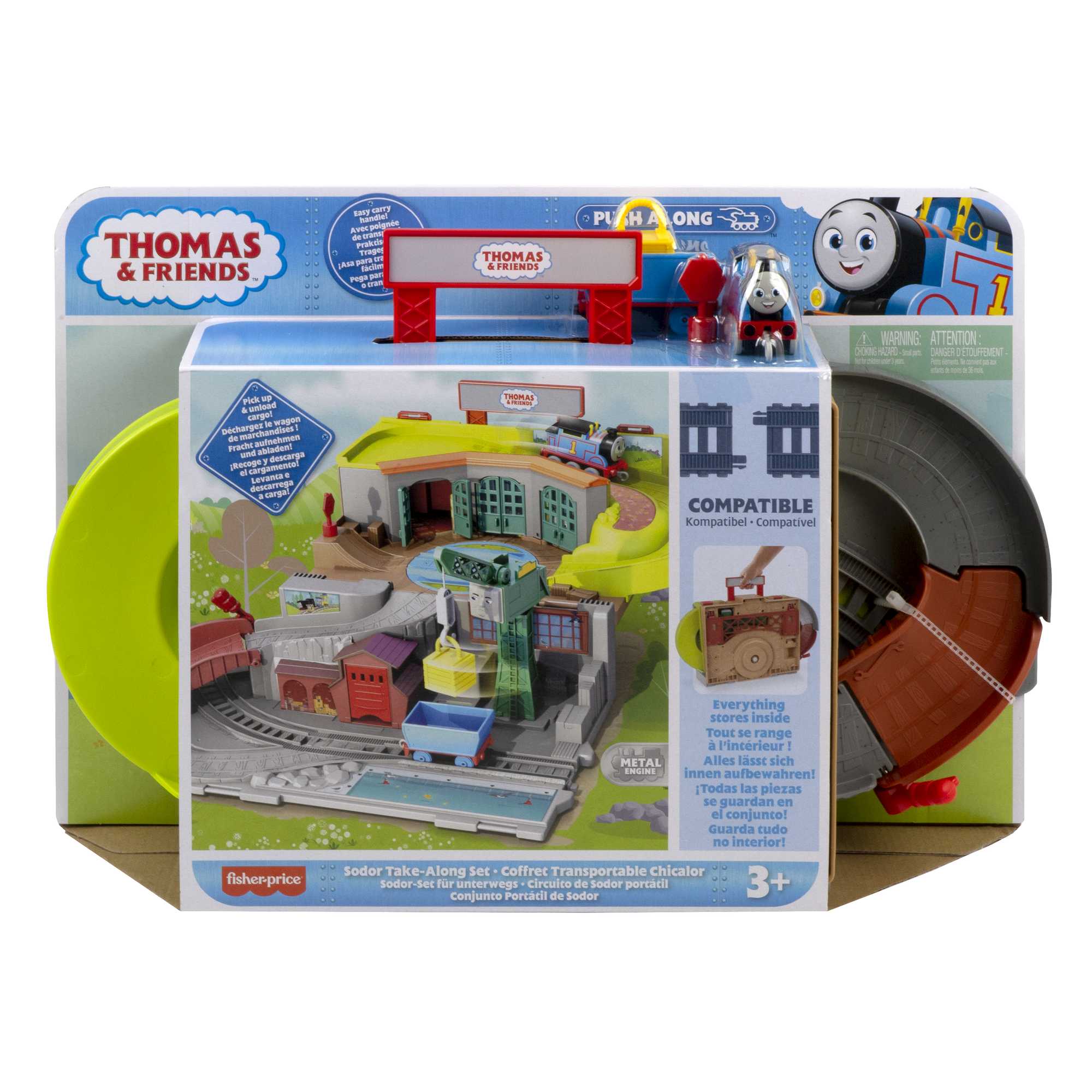 Thomas & Friends Sodor Take-Along Set, Portable Playset With Die Cast Thomas Train