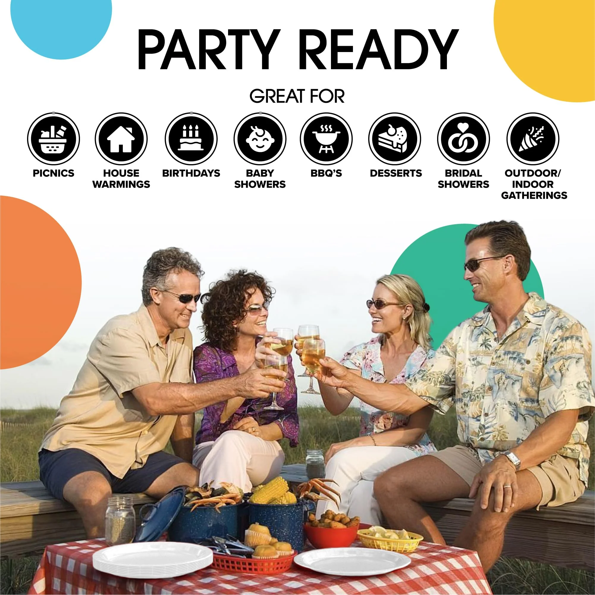 7 In. White Paper Plates | 100 Count