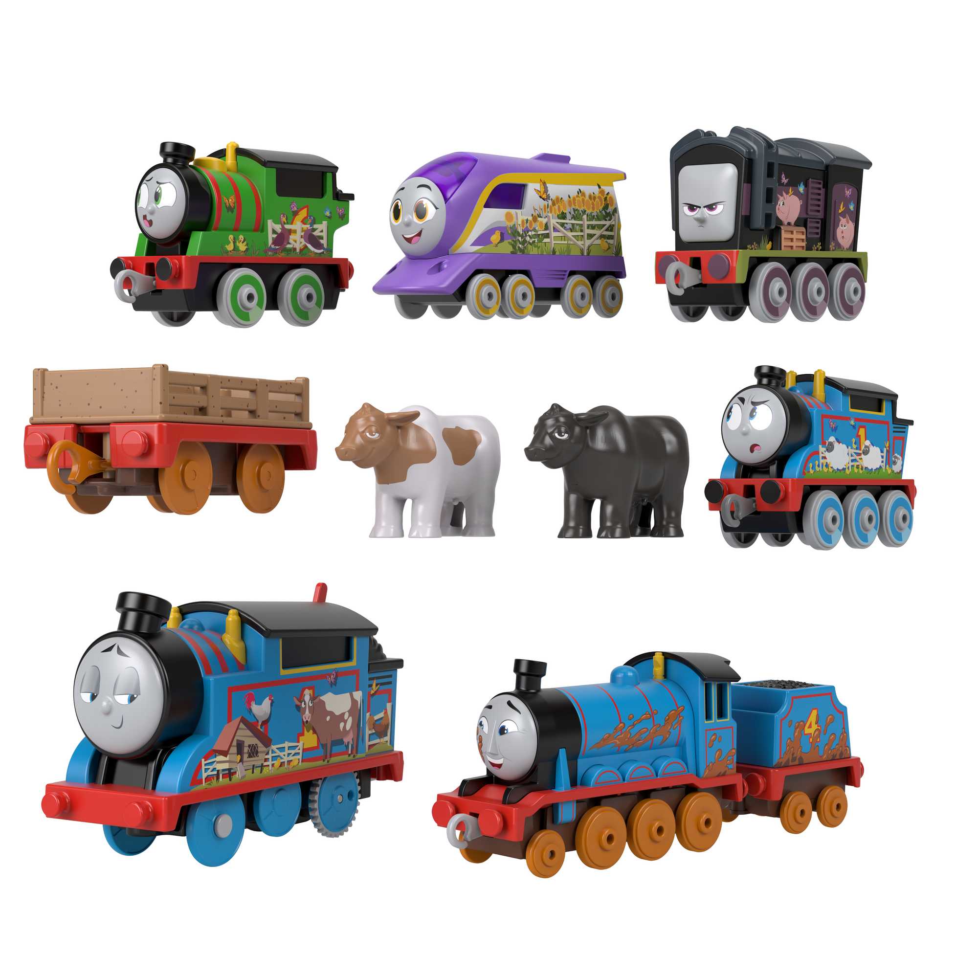 Thomas & Friendsaround the Farm Engine Pack, 6 Toy Trains