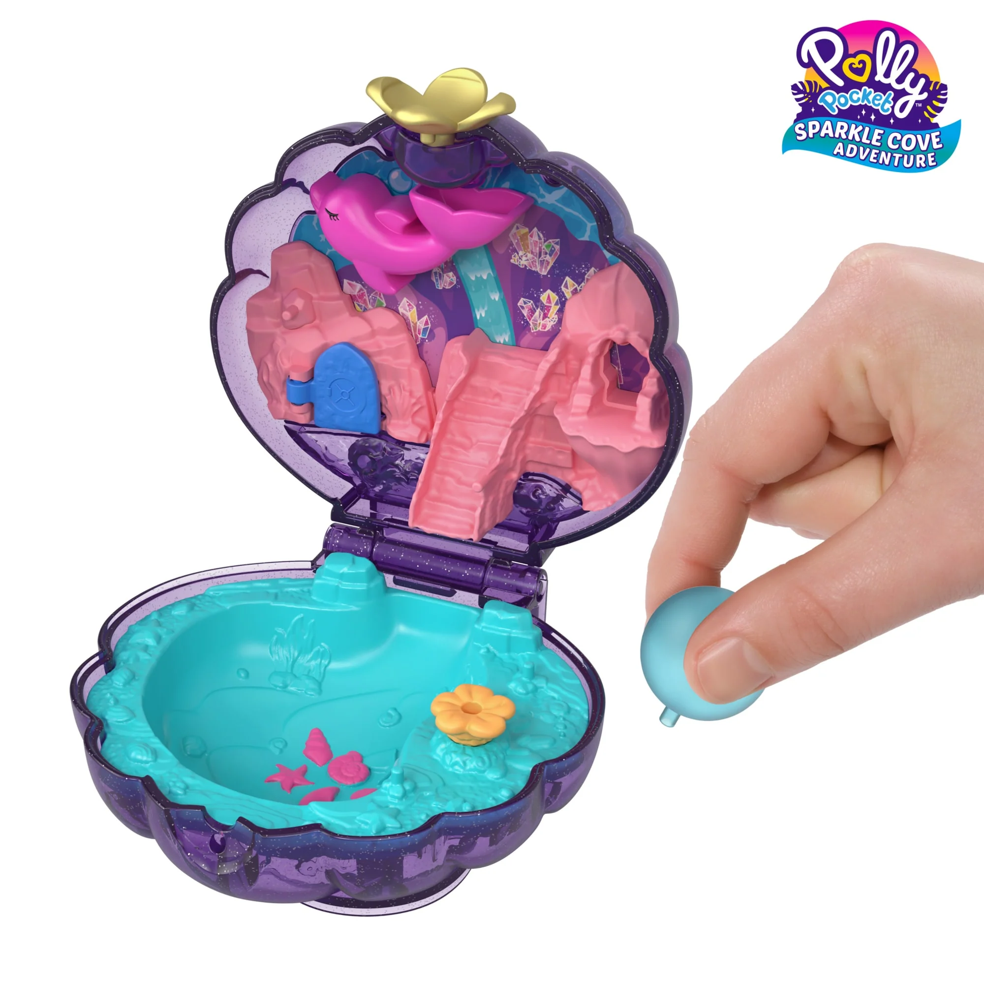 Polly Pocket Sparkle Cove Adventure Underwater Lagoon Compact Playset With Micro Doll & Accessories