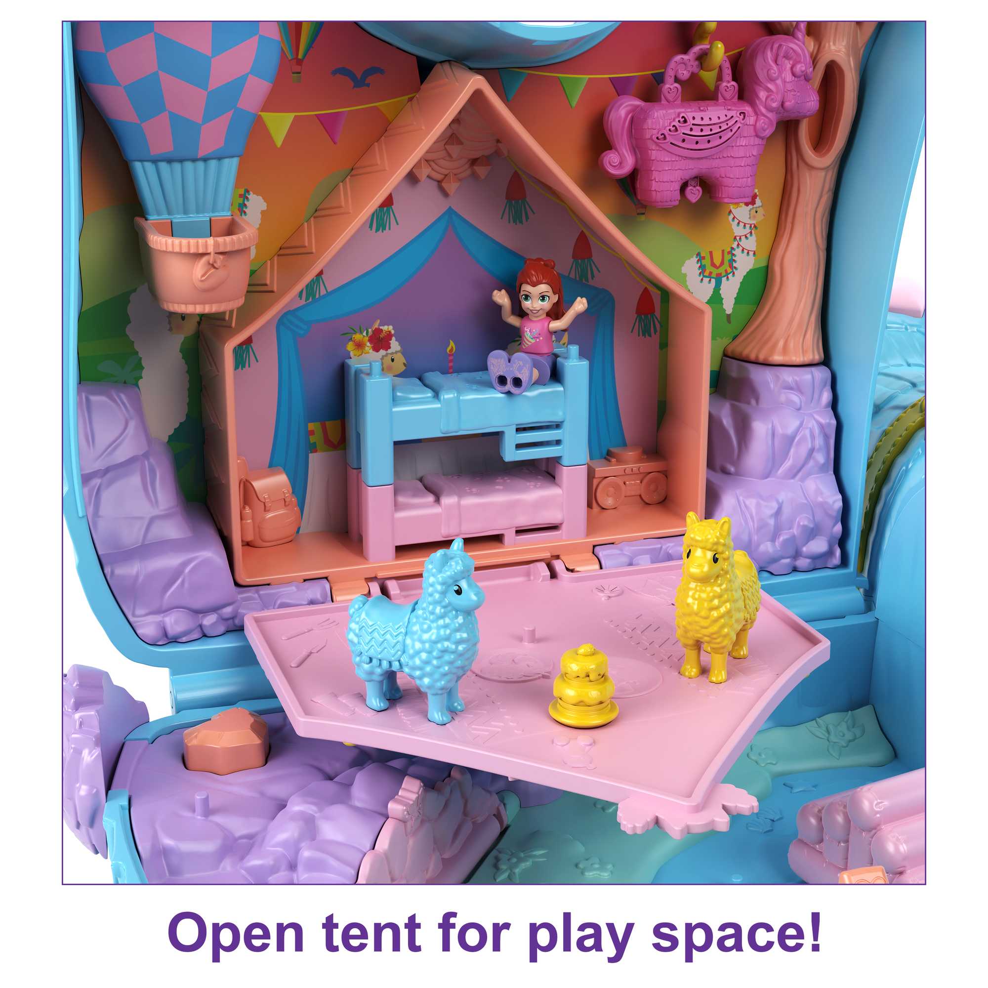 Polly Pocket Pajama Party Llama Party Playset