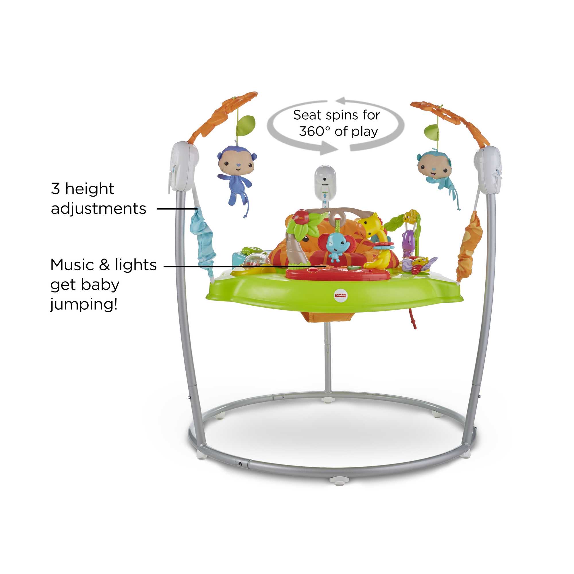 Fisher-Price Tiger Time Jumperoo With Music, Lights & Sounds