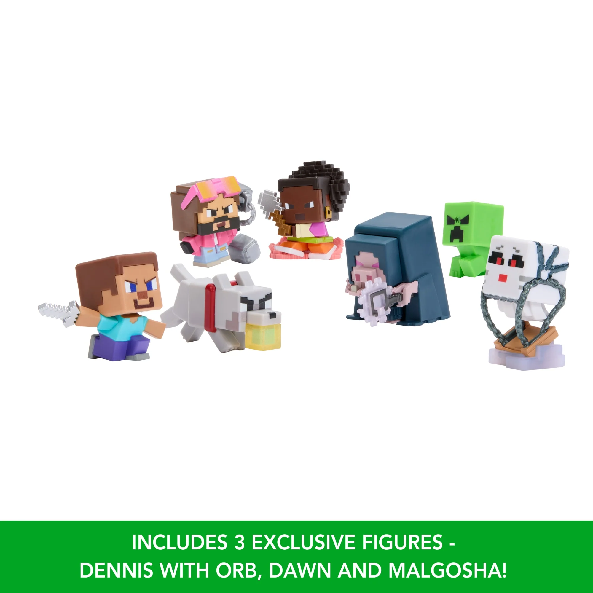 Minecraft Mini Mode Overworld Battle Pack With 7 Mini Action Figures Inspired By The Movie