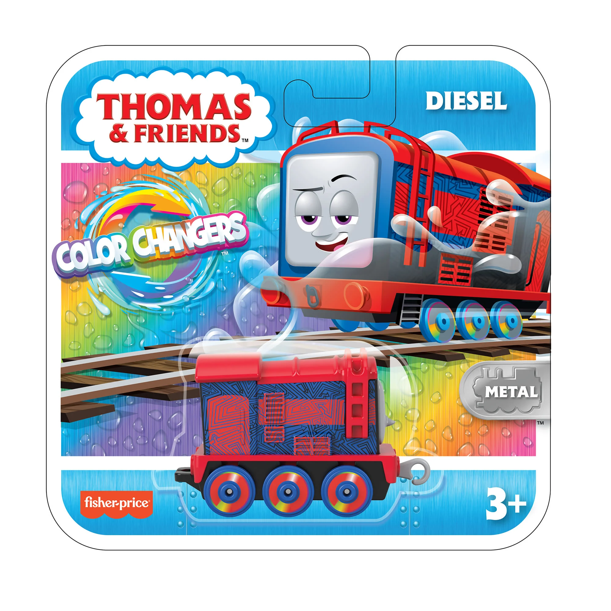 Thomas & Friends Color Changers Neon Diesel Diecast Metal Toy Train Engine For Preschool Kids