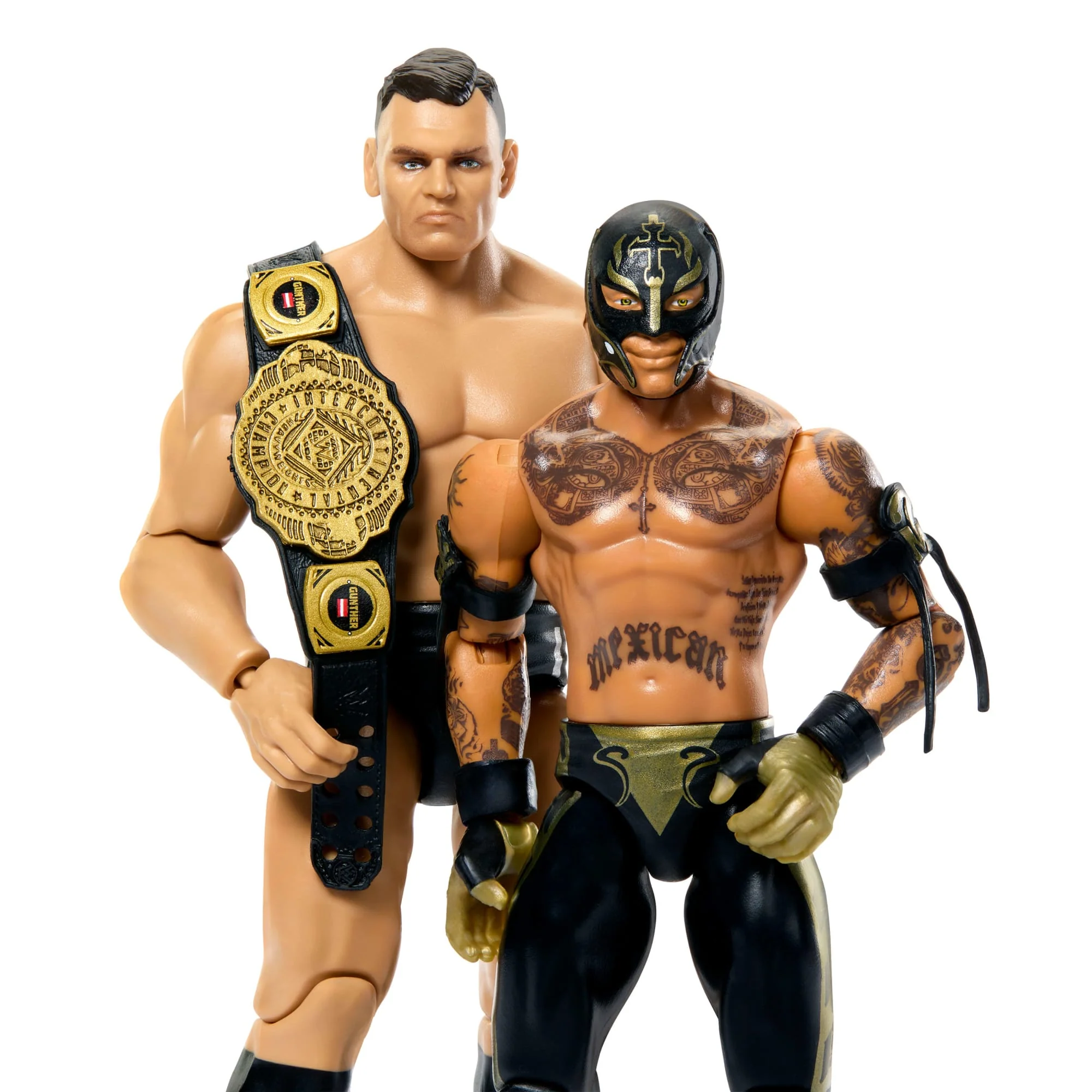 WWE Championship Showdown Rey Mysterio & Gunther 2-Pack Action Figures & Accessory