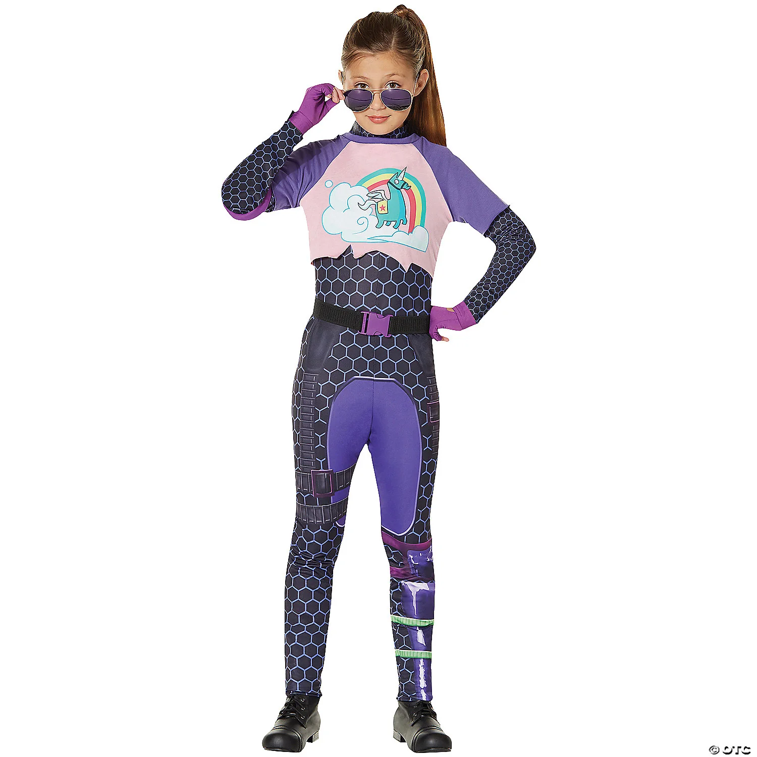 Girl's Fortnite Brite Bomber Costume - Large