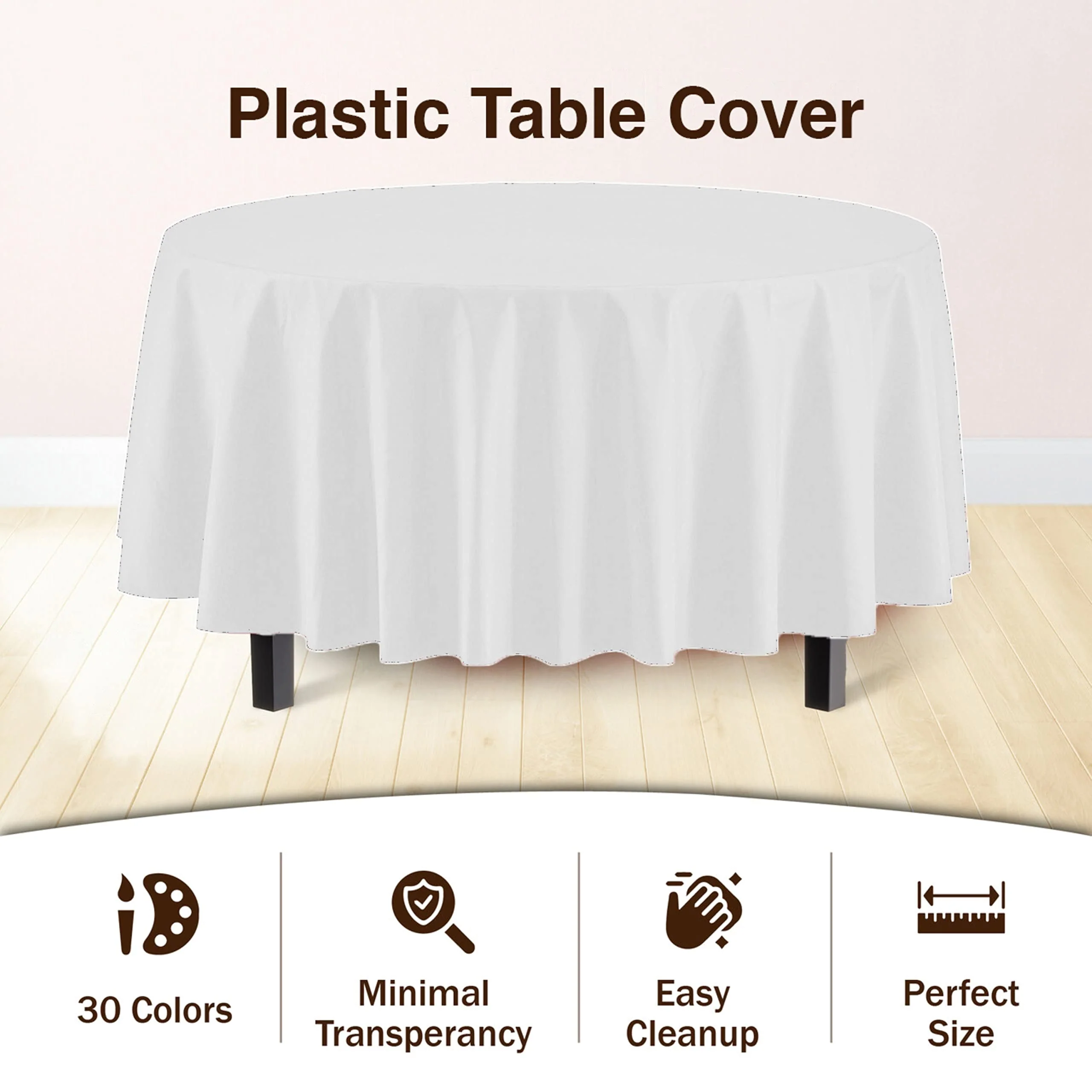 Round White Table Cover