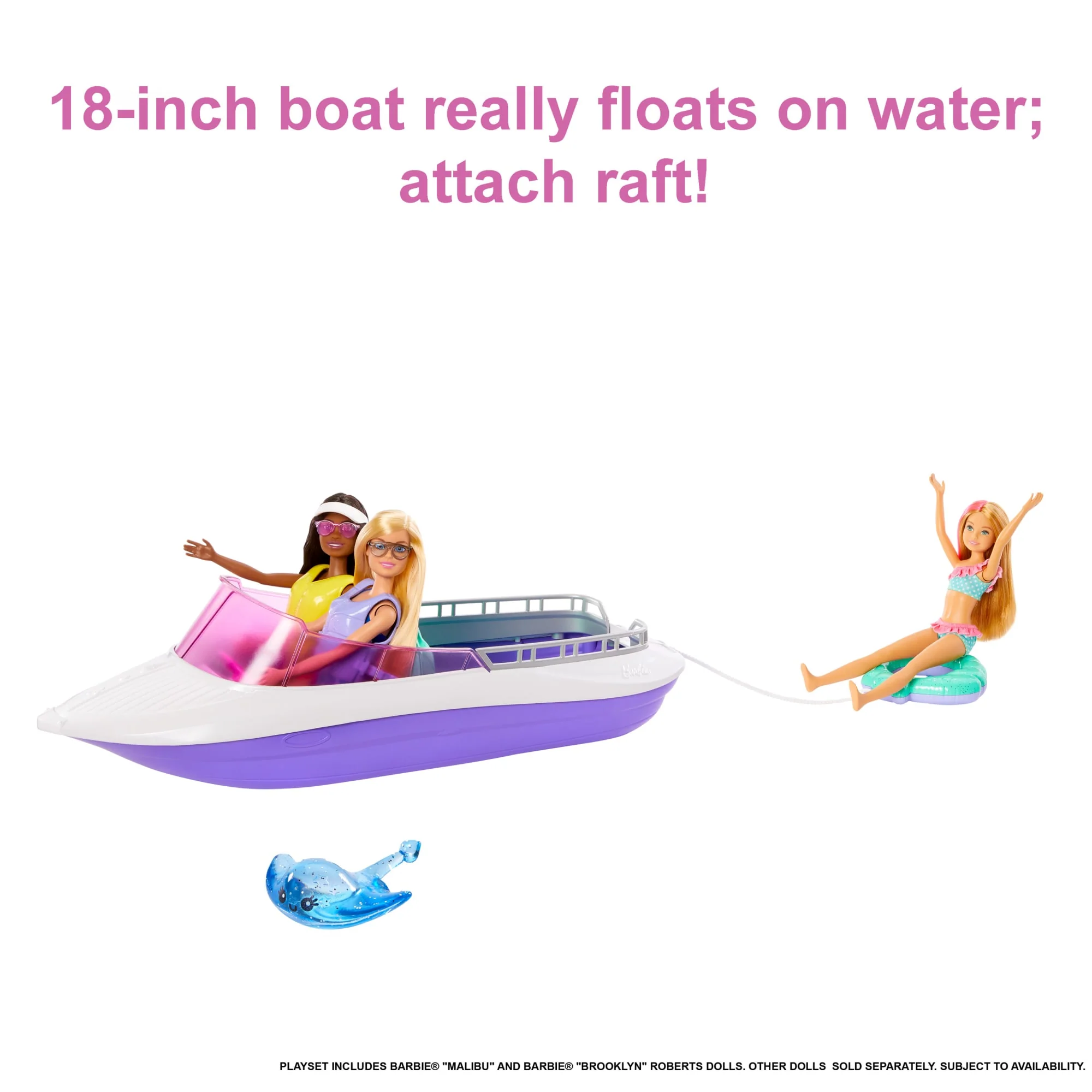 Barbie Mermaid Power Dolls, Boat And Accessories
