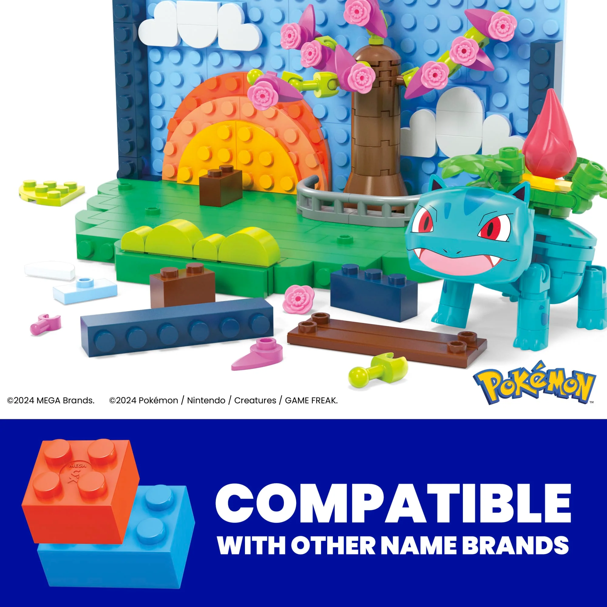 MEGA Pok��mon Park Scene Building Toy Kits With 1 Action Figure (220 Pieces) For Kids
