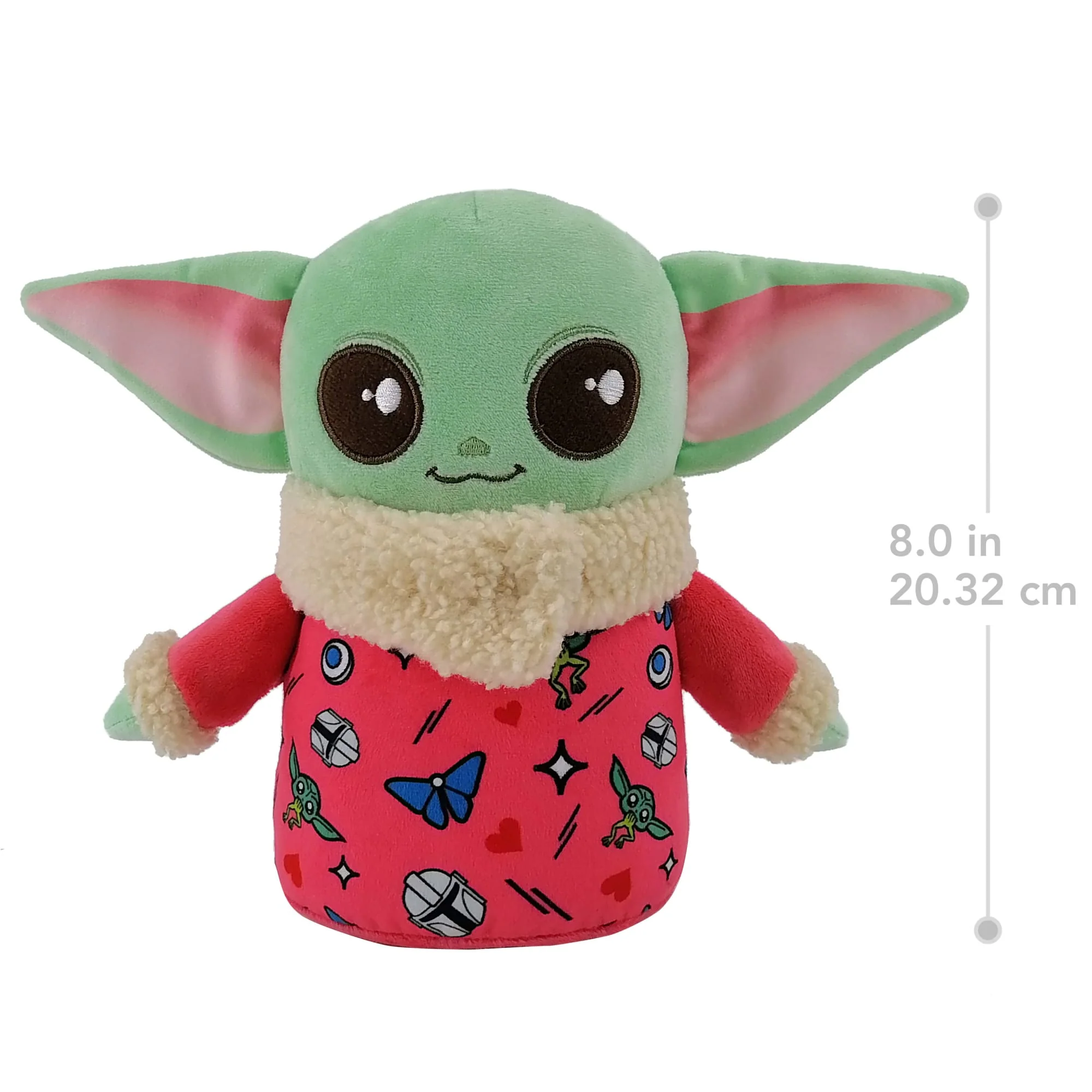 Star Wars The Mandalorian Seasonal Grogu Plush, 8-Inch Soft Toy in Valentine's Day Sweater