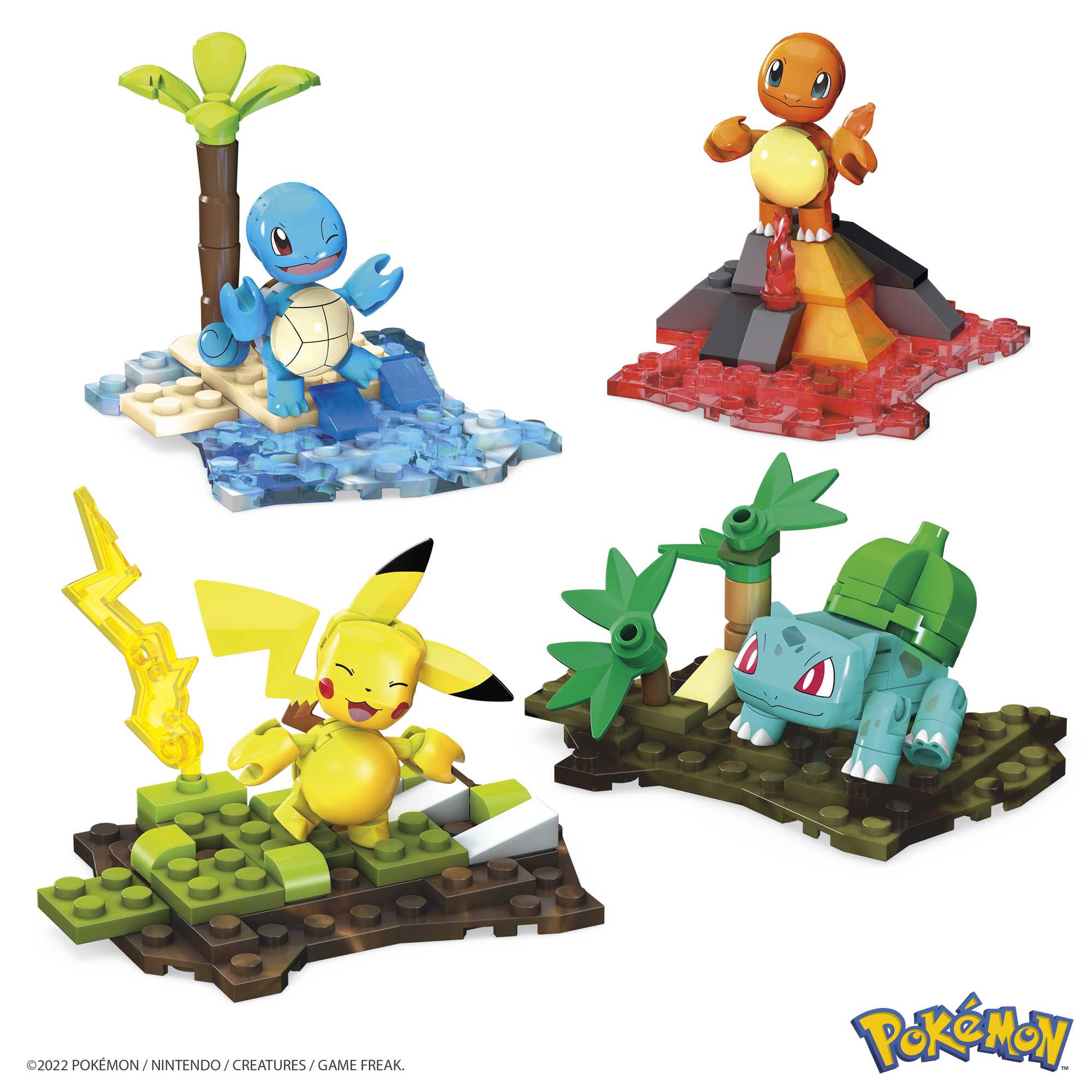 MEGA Pok��mon Building Toy Kit Kanto Region Team With 4 Figures (130 Pieces) For Kids