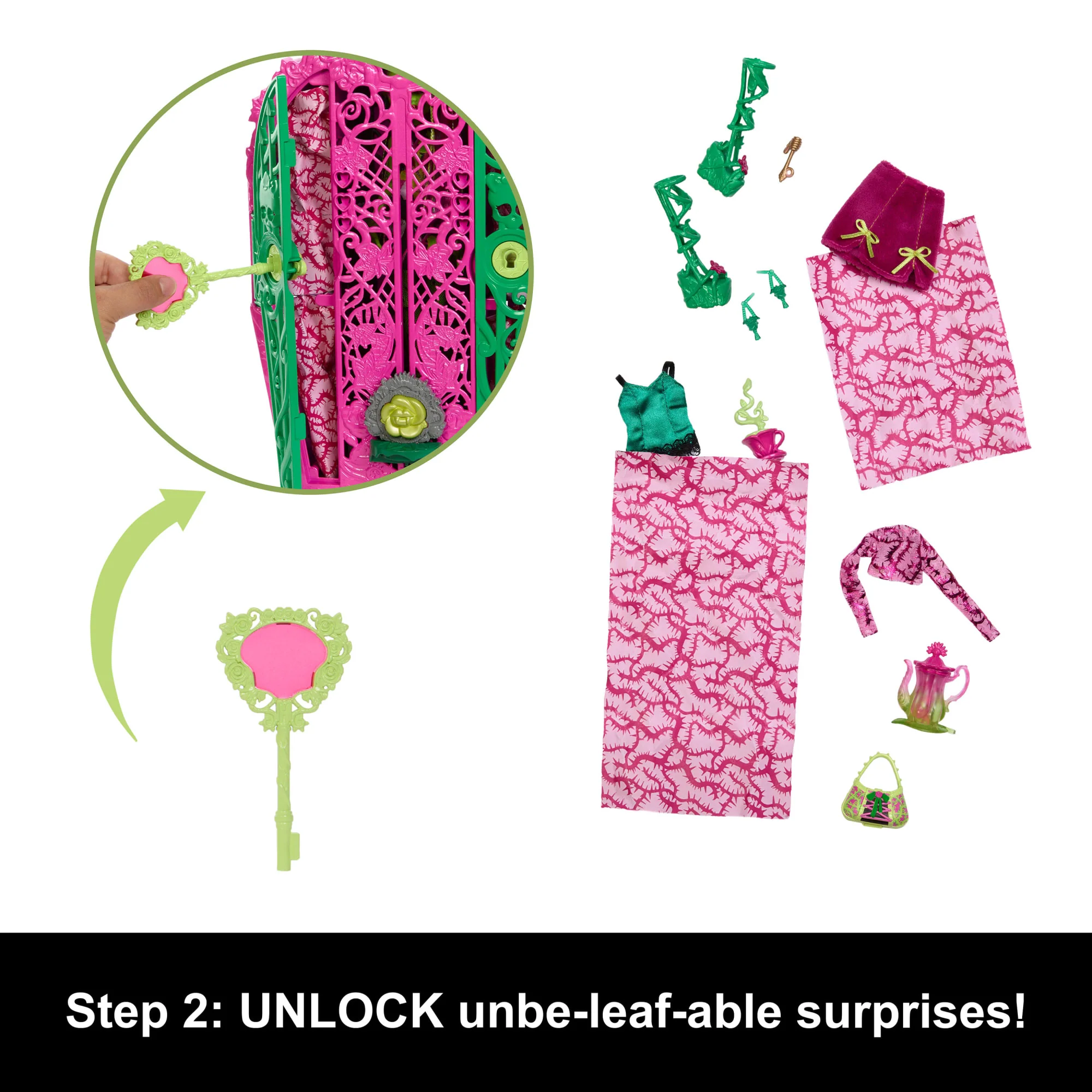Monster High Skulltimate Secrets Garden Mysteries Playset, Venus Mcflytrap Doll With 19+ Surprises
