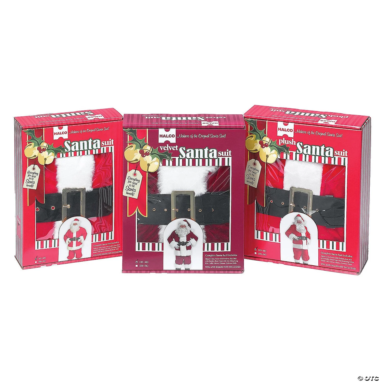 10-Piece Velveteen Santa Suit Set - Large