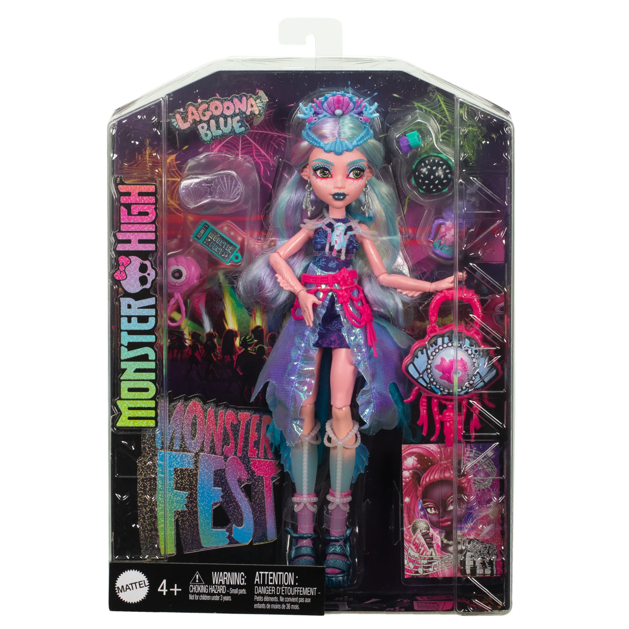 Monster High Monster Fest Lagoona Blue Fashion Doll With Festival Outfit, Band Poster And Accessories