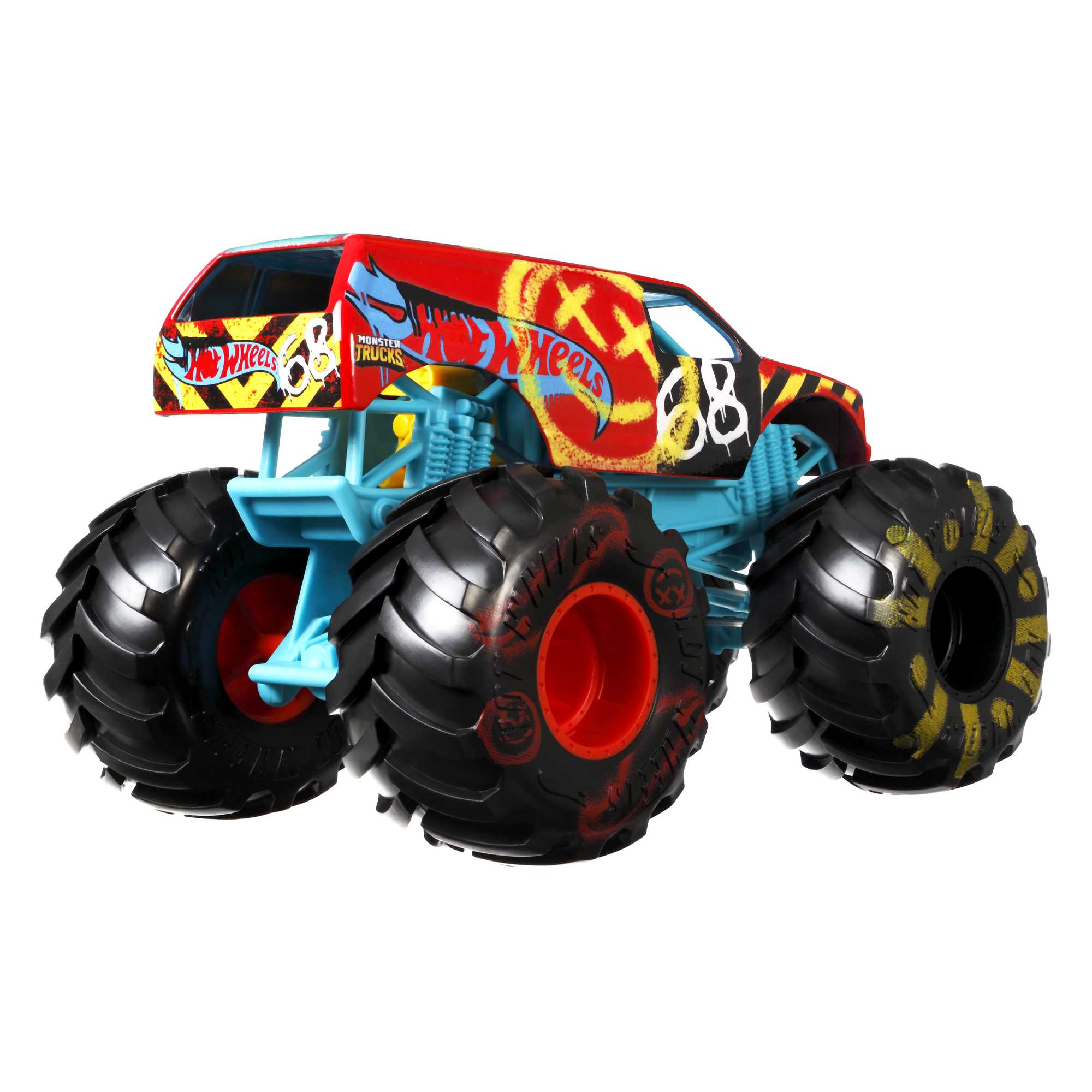 Hot Wheels Monster Trucks Ve��culo de Brinquedo Town Hauler Demo Derby Escala 1:24