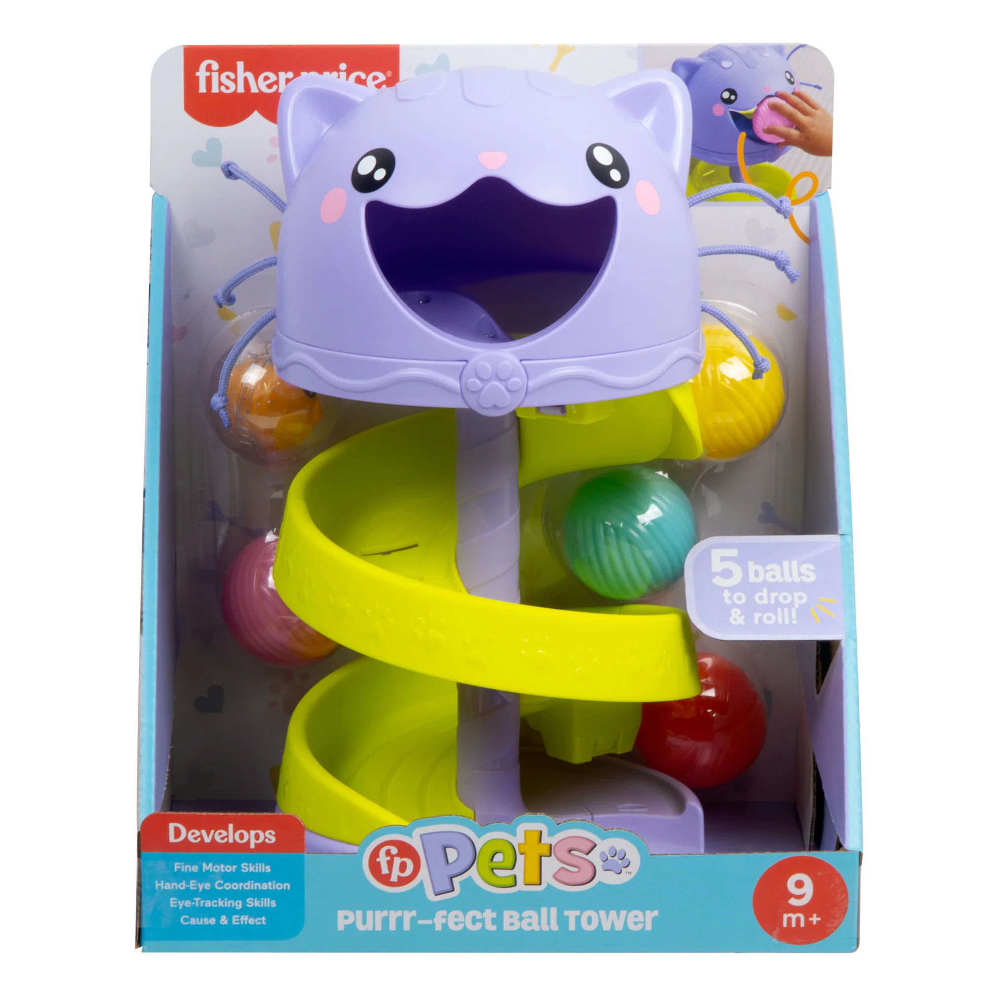 Fisher-Price Fp Pets Purrr-Fect Ball Tower Developmental Toy For Babies & Toddlers