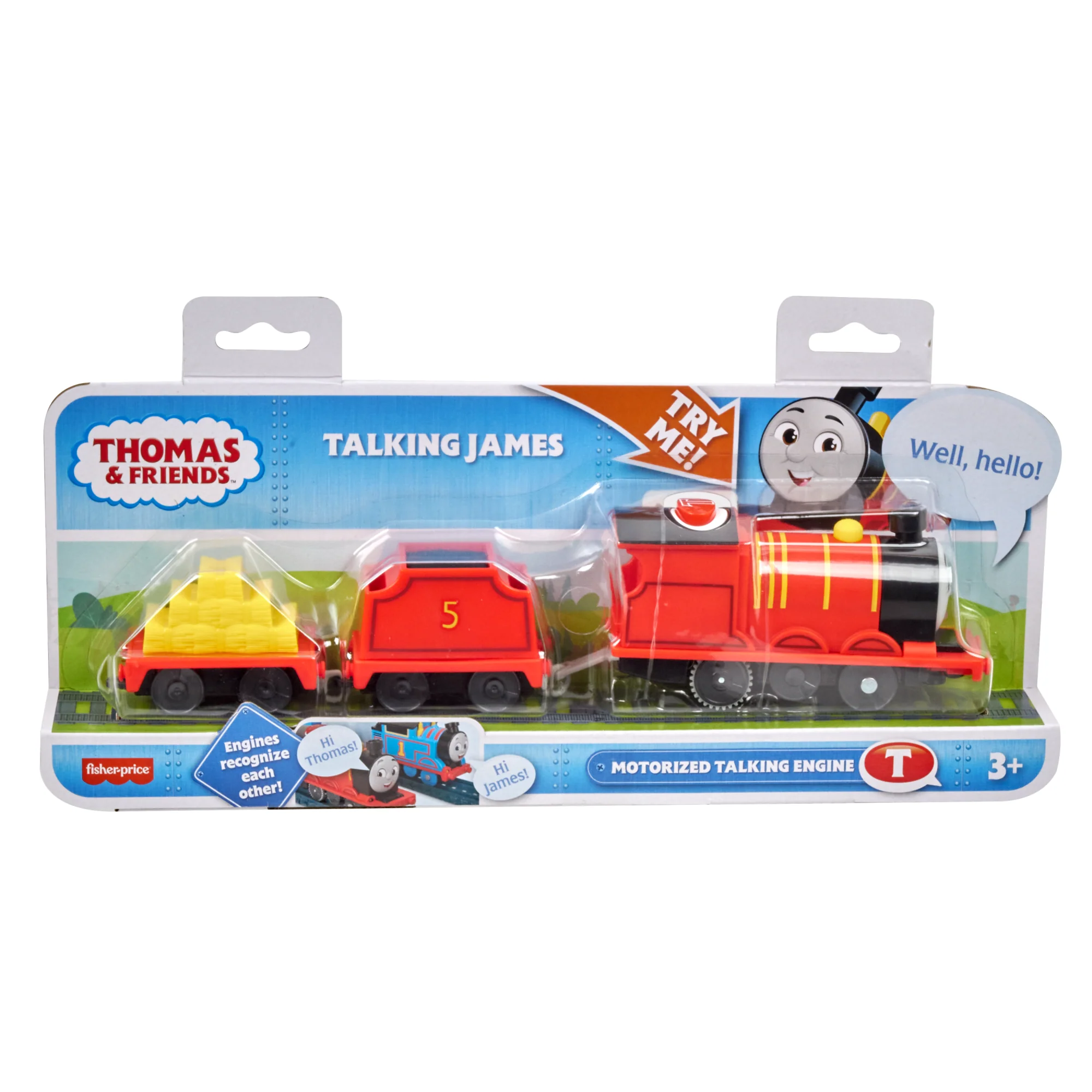 Thomas & Friends Talking James Toy Train, Motorized Engine With Phrases & Sounds