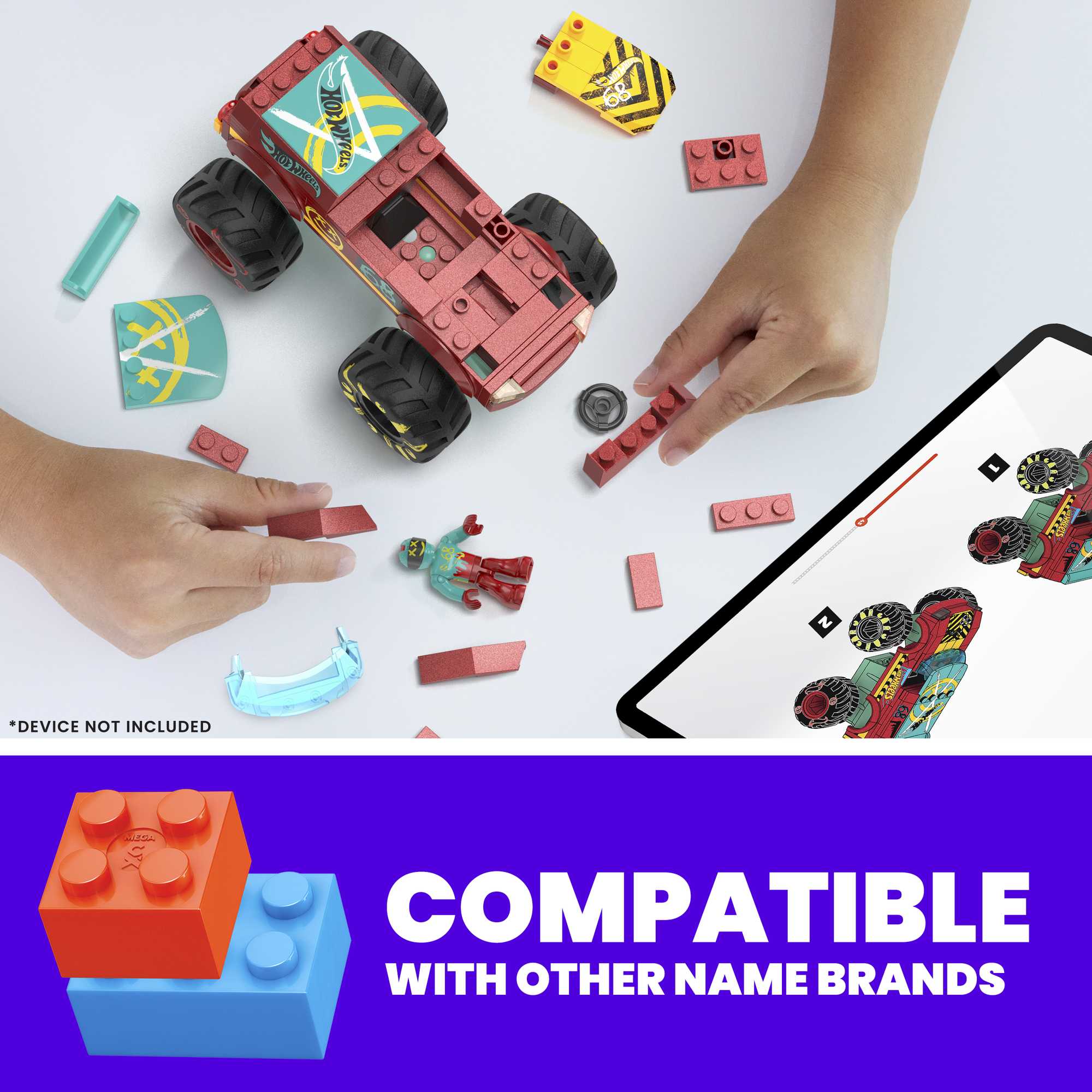 MEGA Hot Wheels Demo Derby Extreme Trick Course Monster Truck Building Toy (151 Pieces)