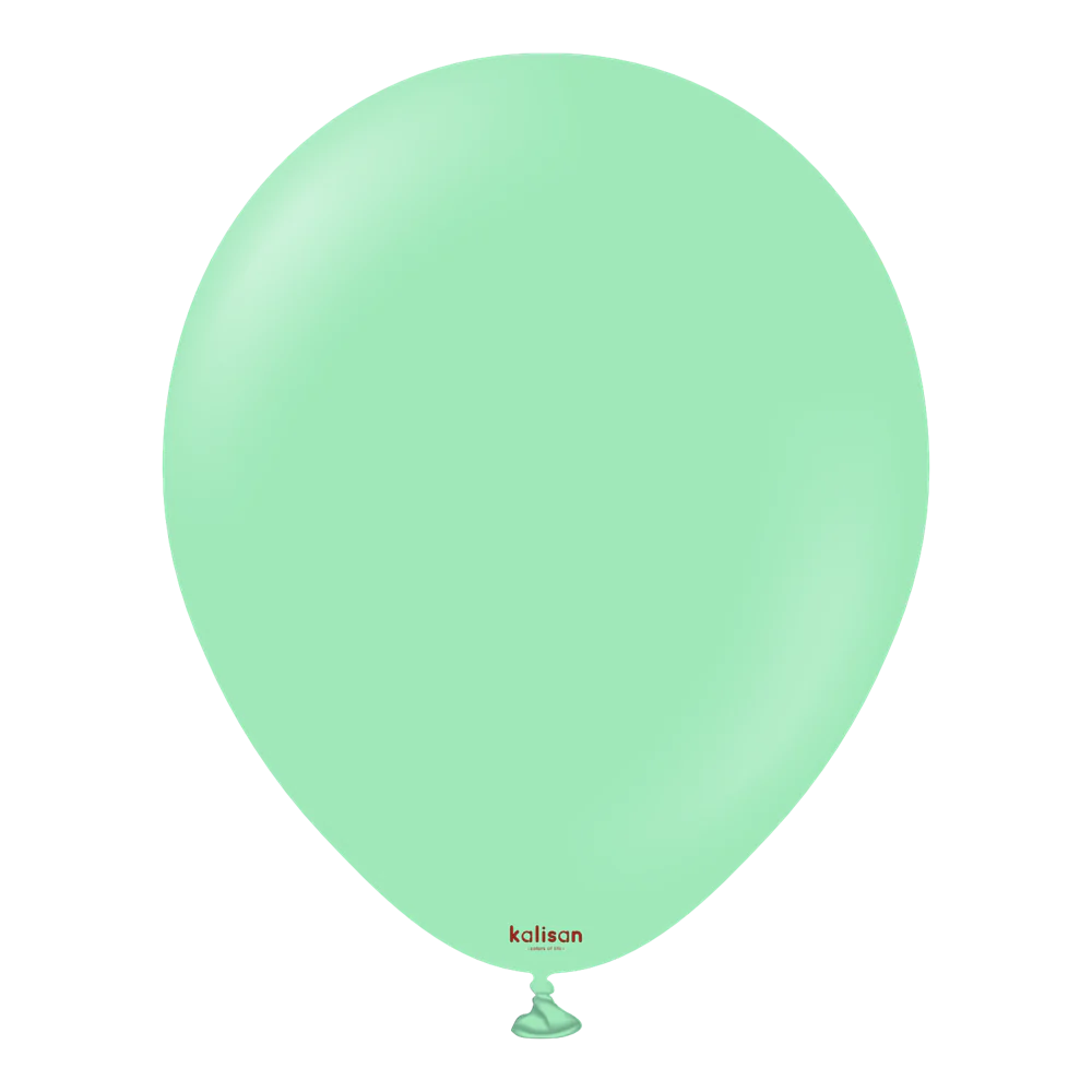 12 inch Kalisan Standard Mint Green Latex Balloons 100ct