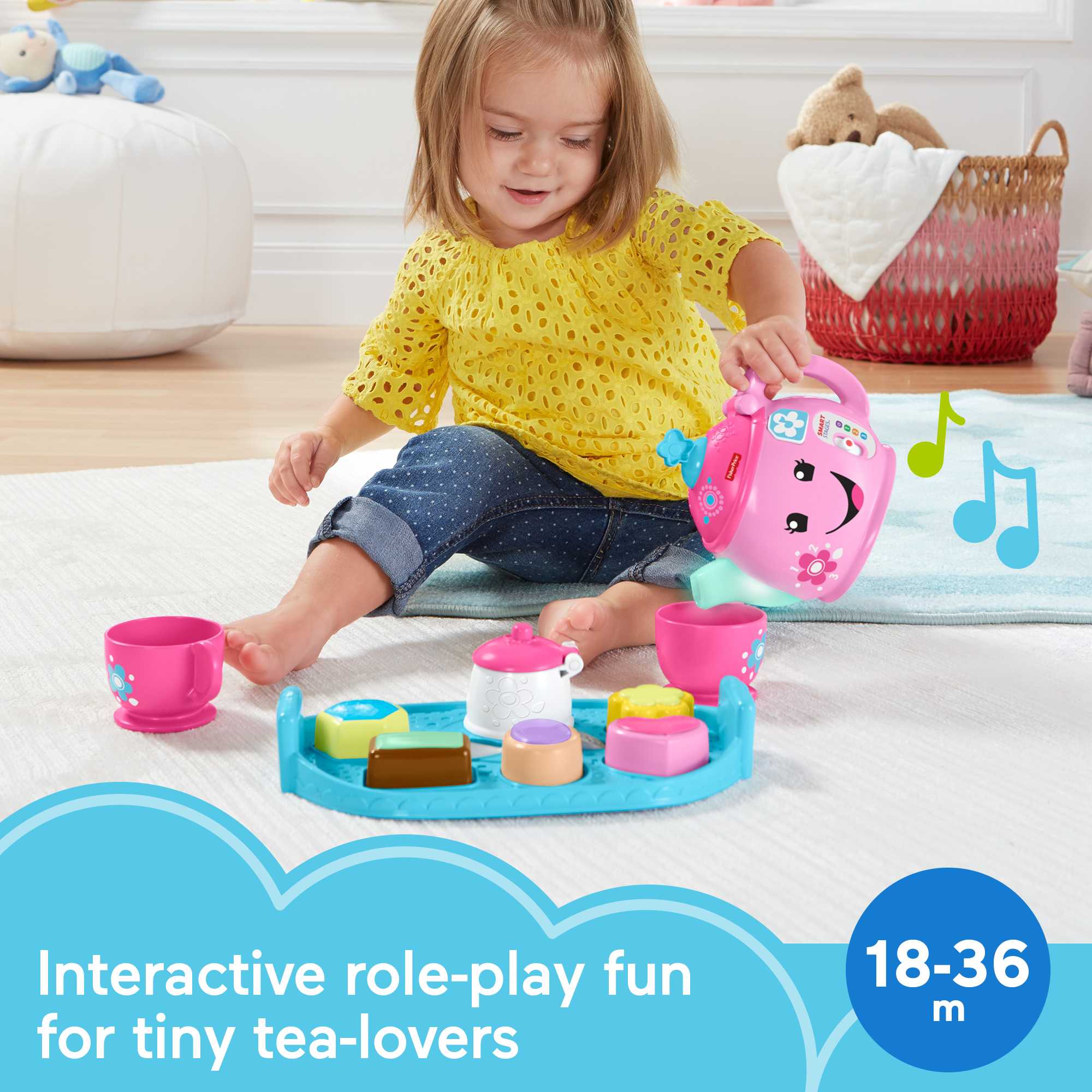 Fisher-Price Laugh & Learn Sweet Manners Play Tea Sets & Dishes, 10 Pieces