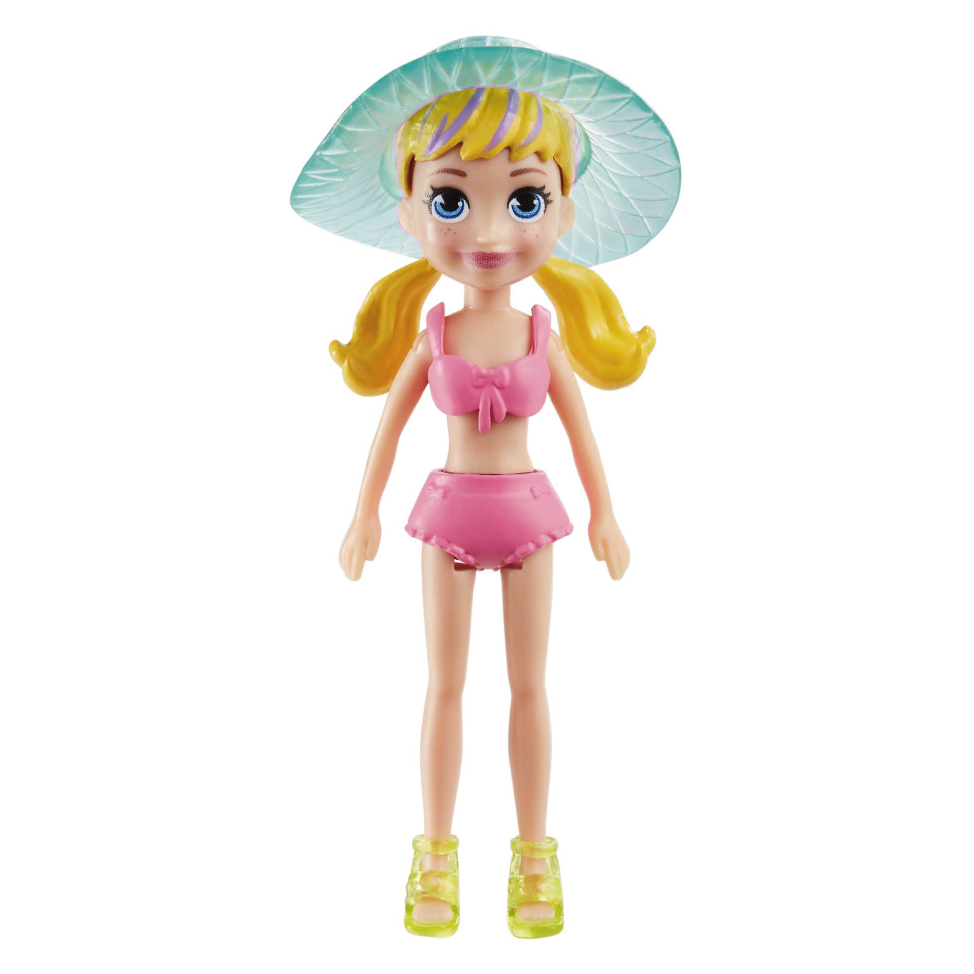 Polly Pocket 2 Dolls And 25 Accessories, Watermelon-Scented Fruity Pool Fun Fashion Pack