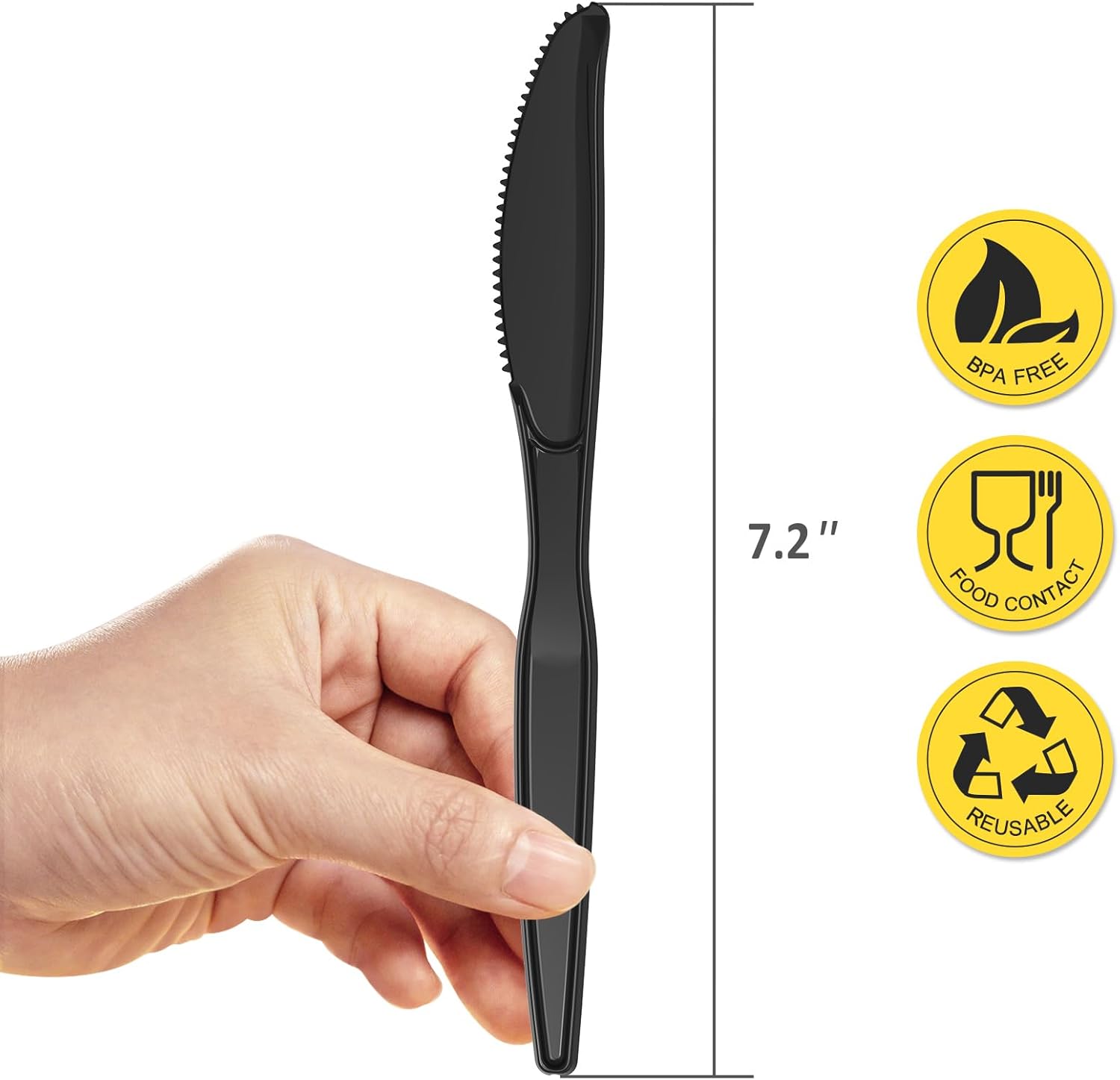 POSATE Clear Knives, Heavy-Duty Crystal (100 Knives)