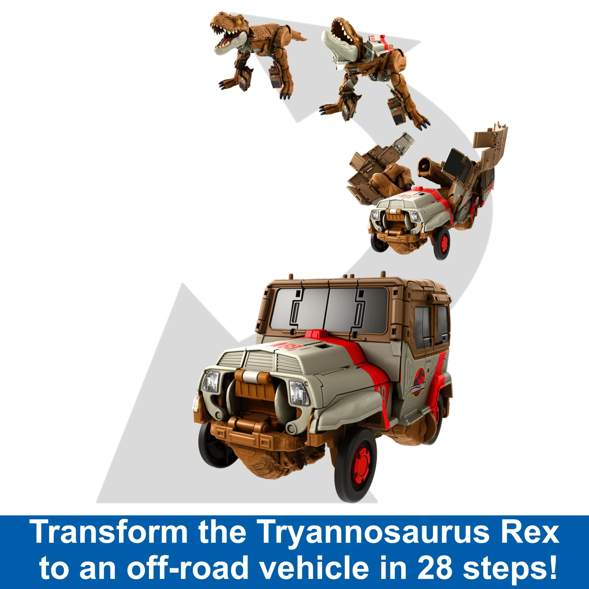 Jurassic World Transforming Toy, Tyrannosaurus T Rex Dinosaur To Truck, Chase N Roar