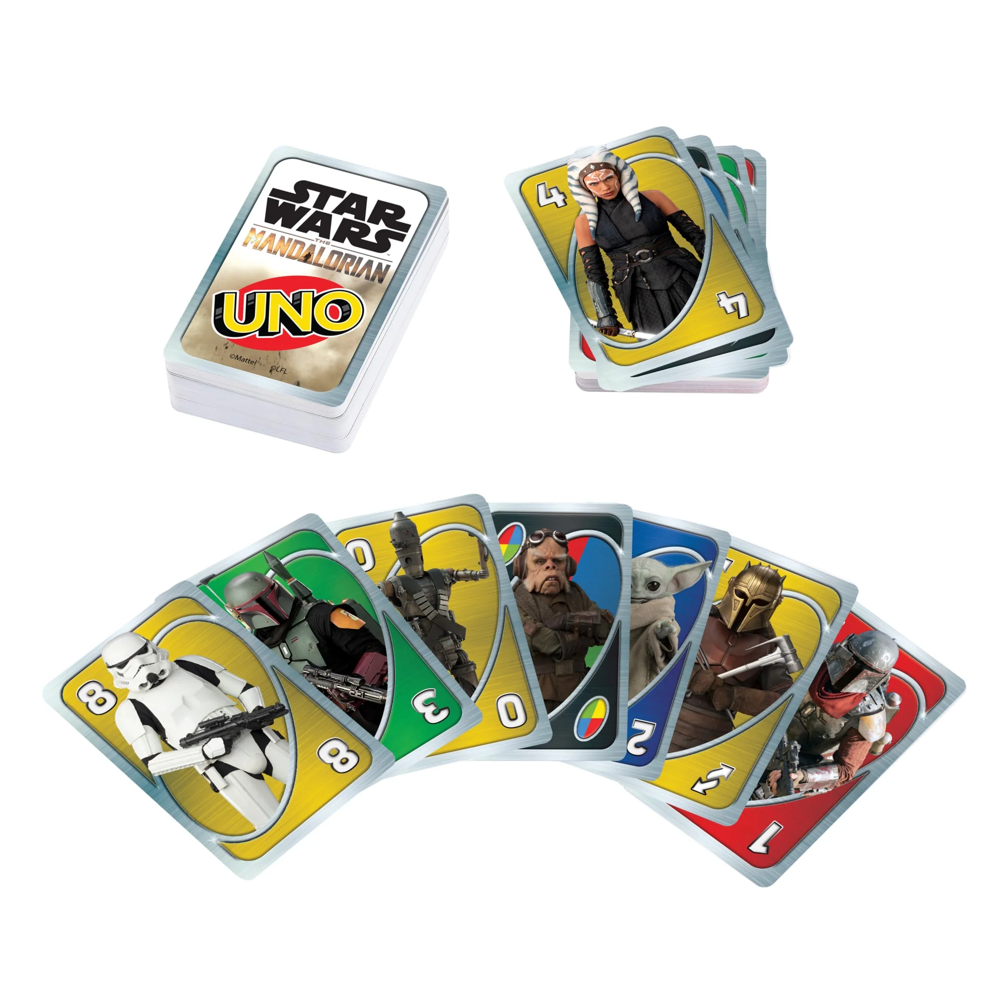 UNO Star Wars The Mandalorian Card Game For Kids & Family, 2-10 Players, Ages 7 Years & Older