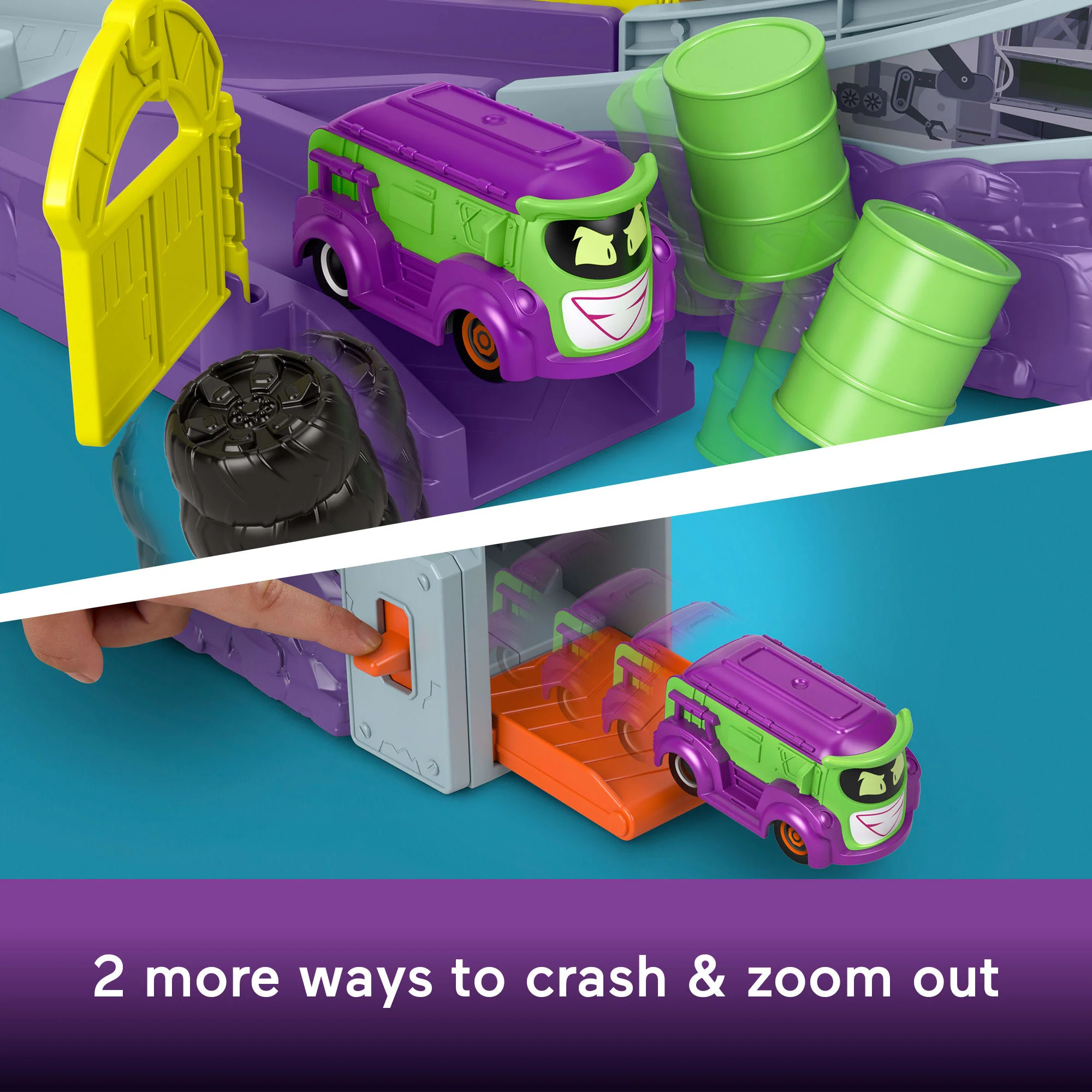 Fisher-Price DC Batwheels Playset With Car Ramp And Launcher, Legion Of Zoom Launching Hq