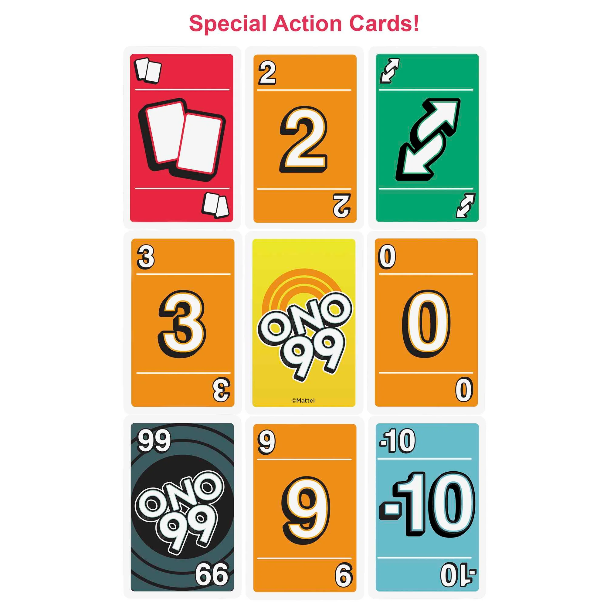 Ono 99 Card Game For 2 To 10 Players Ages 7 Years & Older