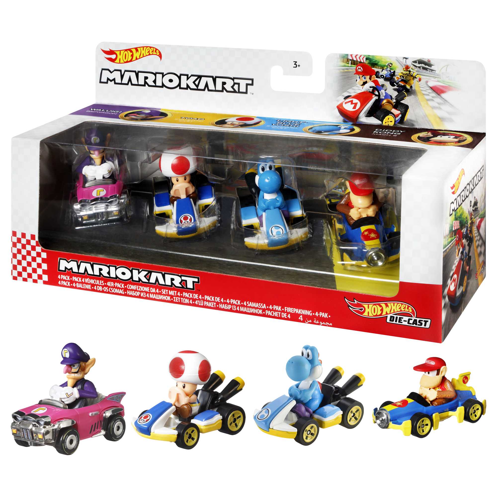 Hot Wheels?Mariokart 4 Pack