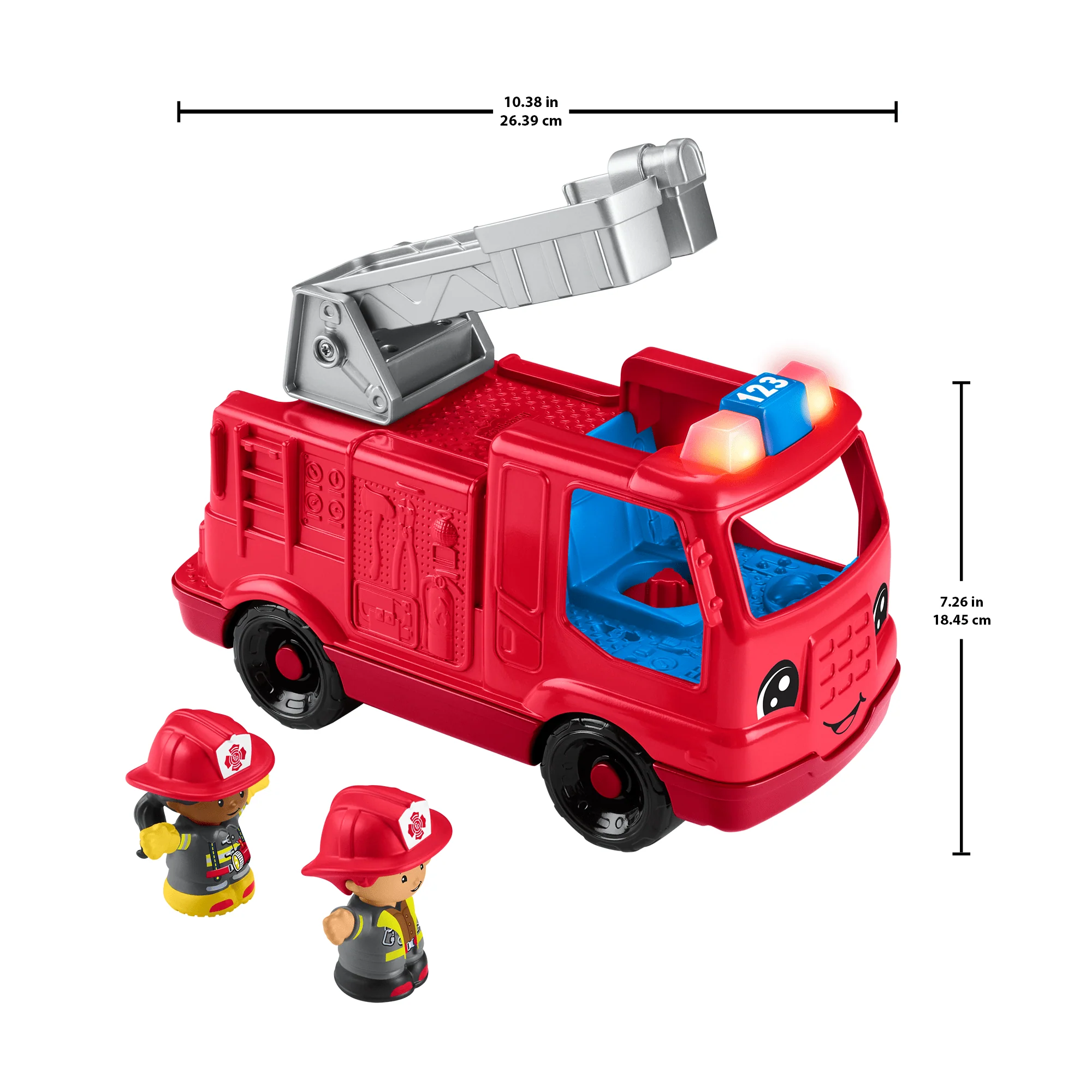 Fisher-Price Little People Fire Truck Musical Toddler Toy With Lights Sounds & 2 Figures