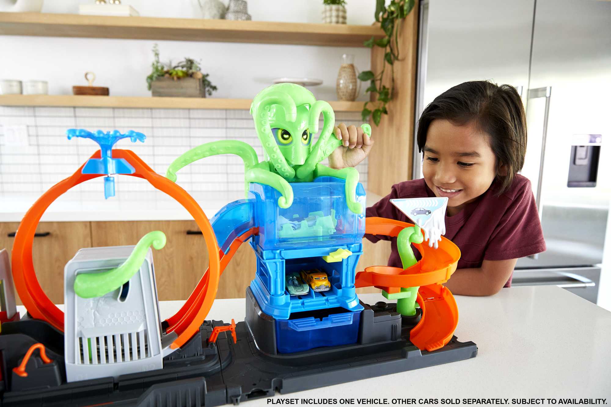 Hot Wheels City Ultimate Octo Car Wash Playset With 1 Color Reveal Car For Kids 4 Years & Up