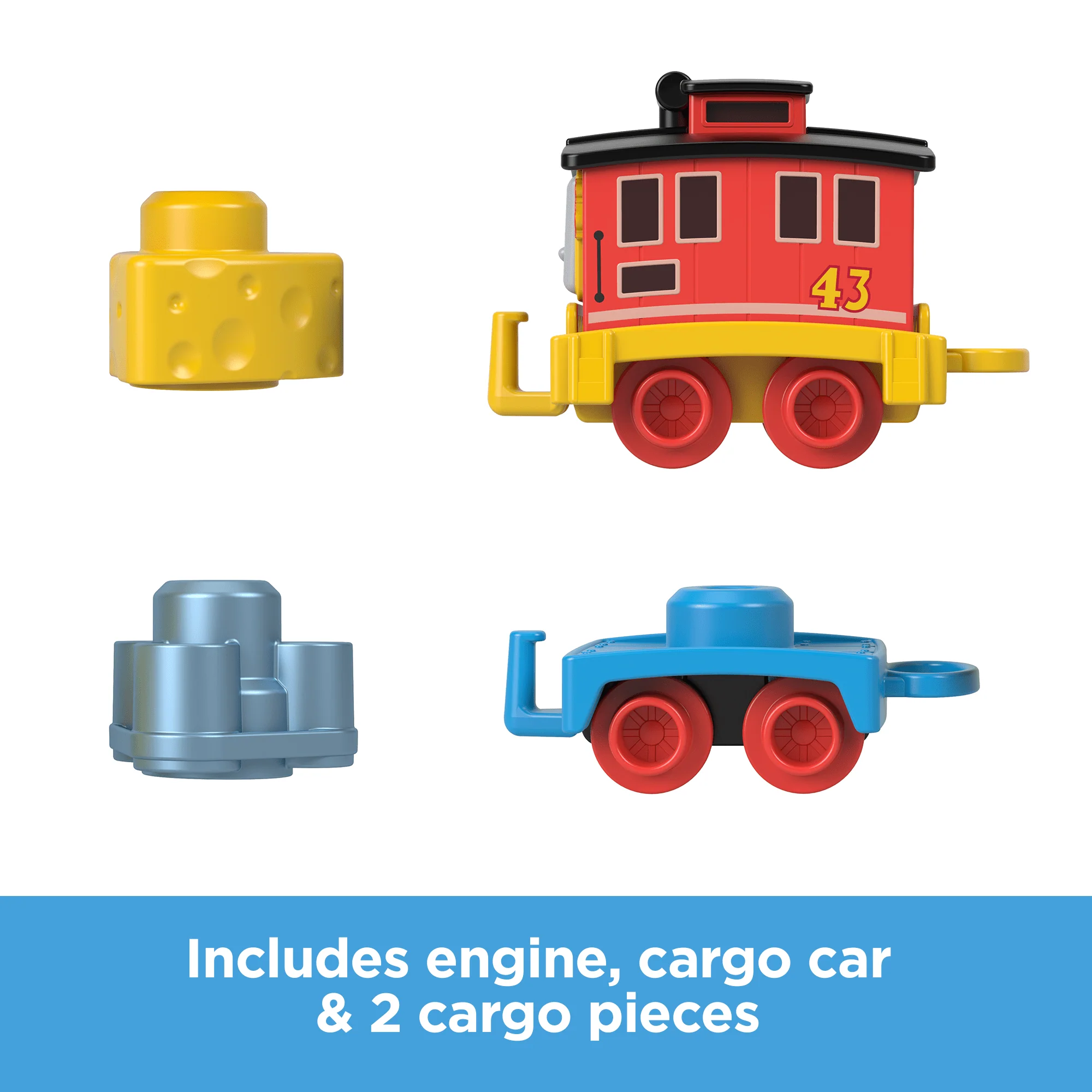 Thomas & Friends My First Brake Car Bruno Push-Along Vehicle With Stacking Cargo For Toddlers