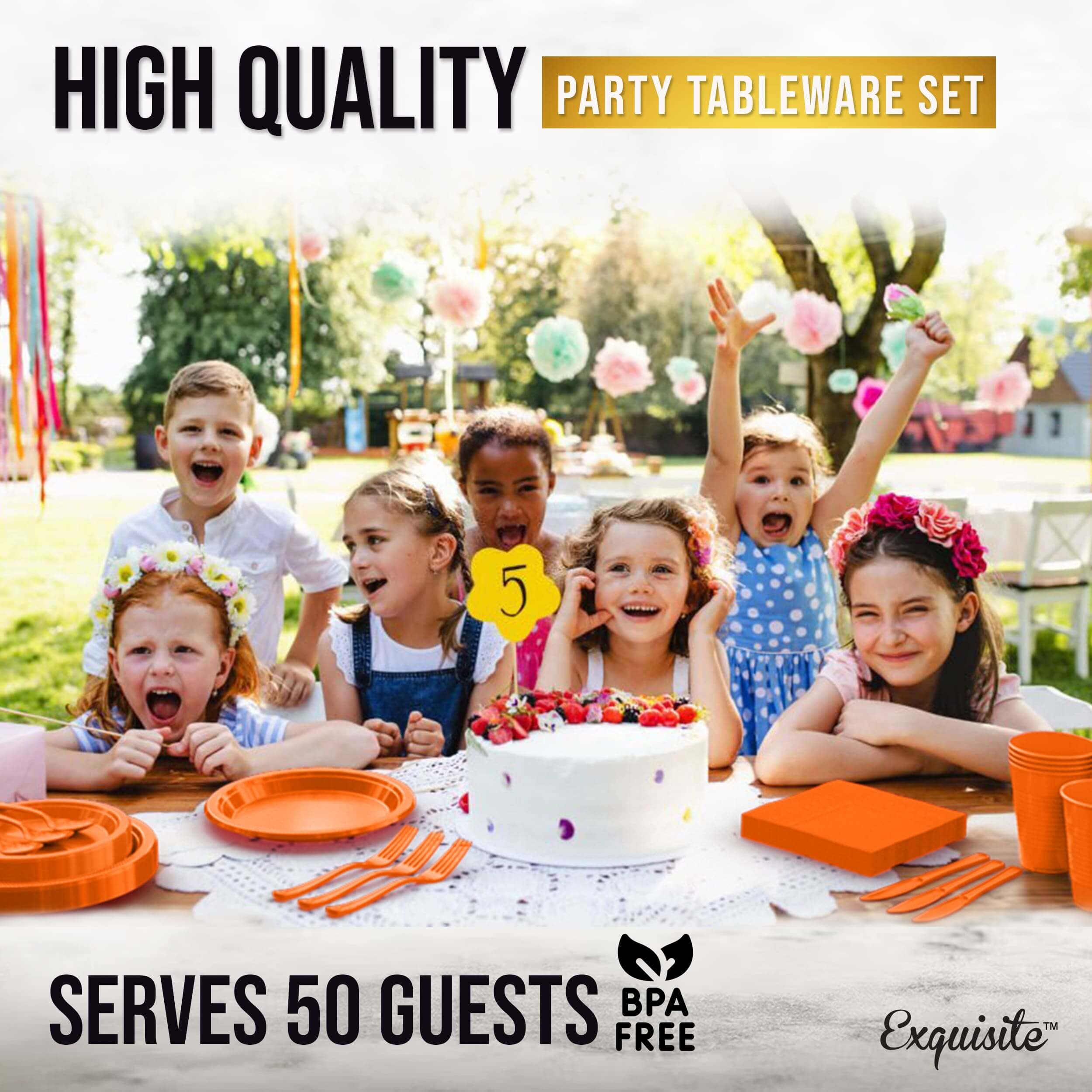 182 Piece Combo Set - Service For 26 - Orange