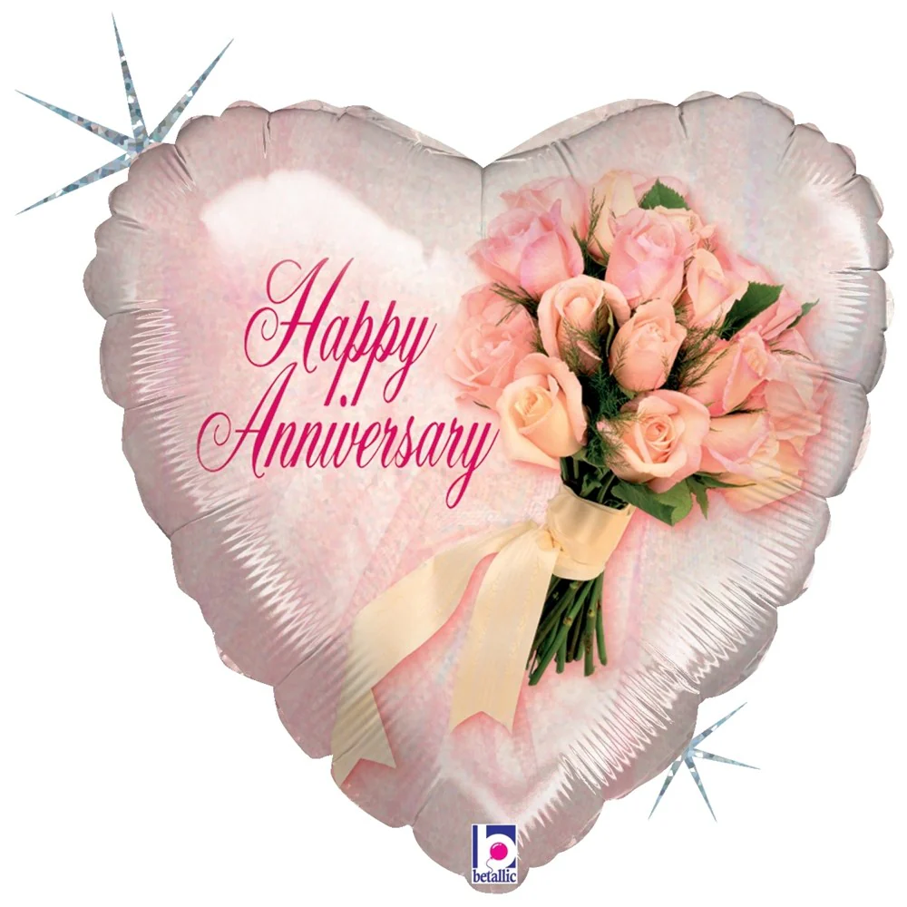 Betallic Anniversary Bouquet 18 inch Holographic Balloon 1ct