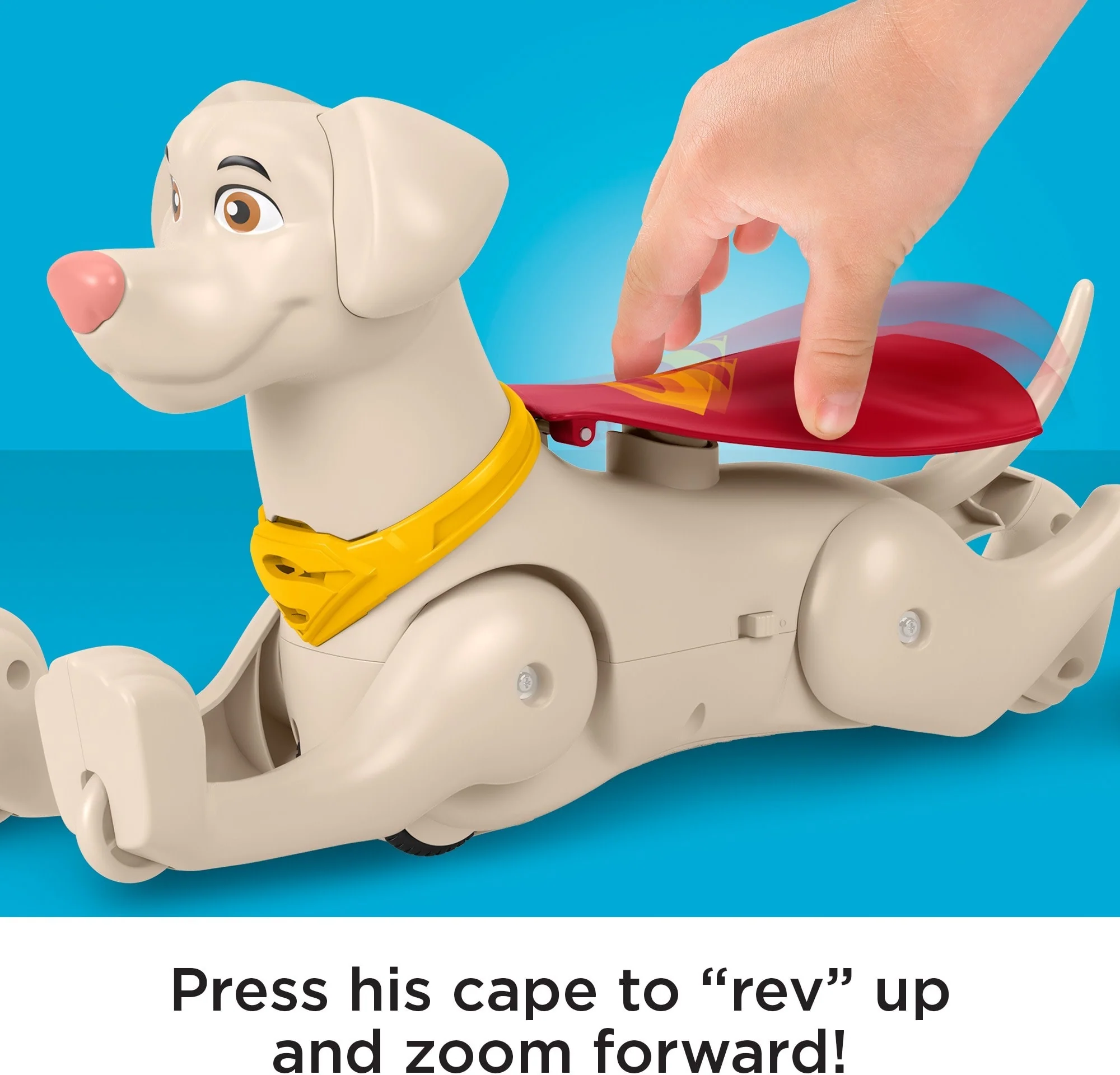 Fisher-Price DC League Of Super-Pets Krypto Toy With Sounds Phrases & Motorized Motion, Rev & Rescue